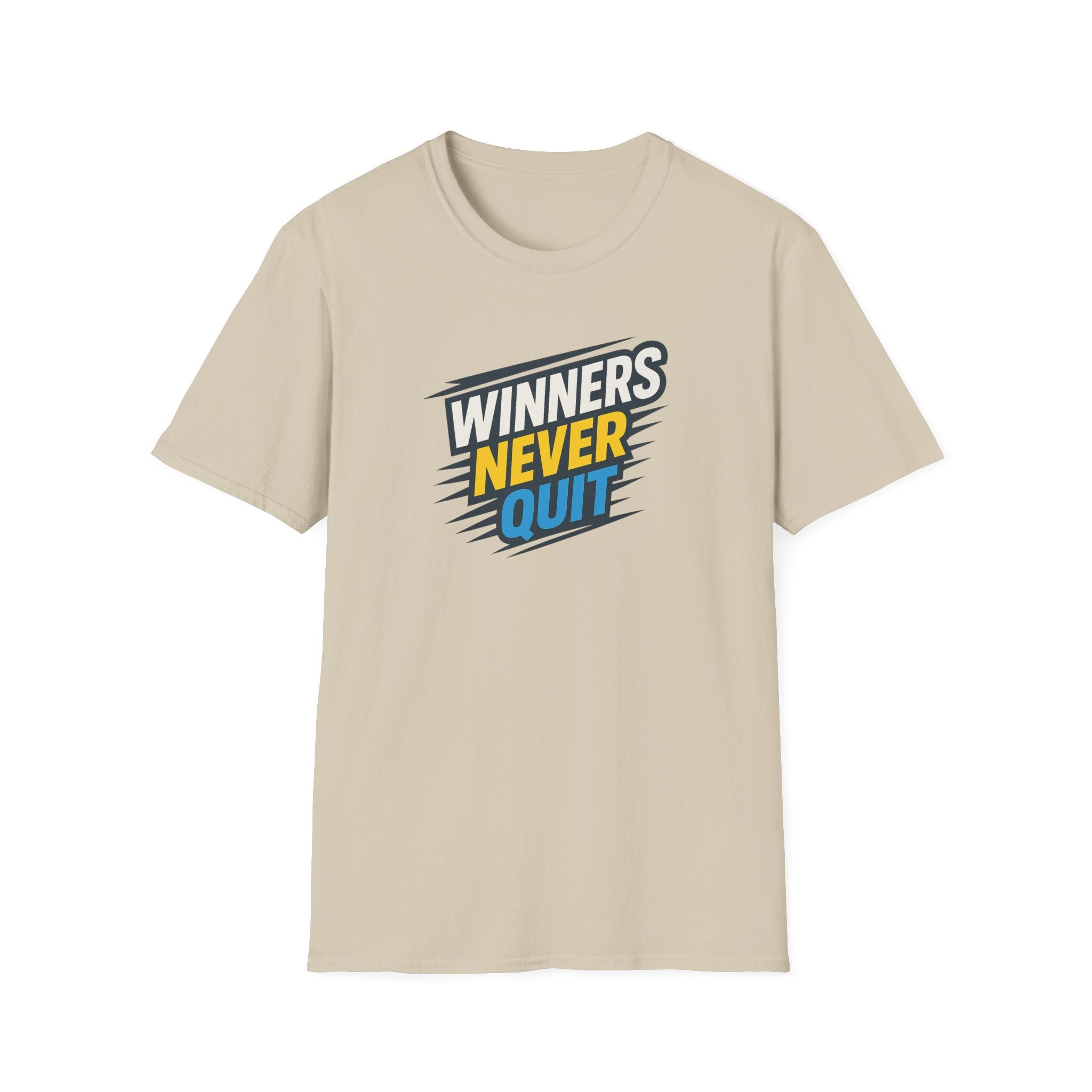 Winners Never Quit Motivational T-Shirt | Gym Fitness Unisex Tee | Inspirational Workout Shirt | 6 colors - 100% cotton