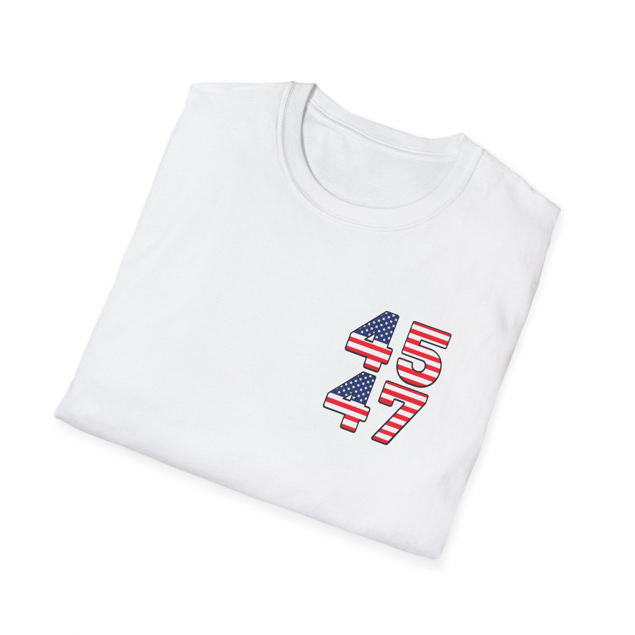 Patriotic 45 47 T-Shirt | USA Flag American Pride Tee  | Fourth of July Shirt | Gift for Republican Patriot | 7 colors - 100% cotton