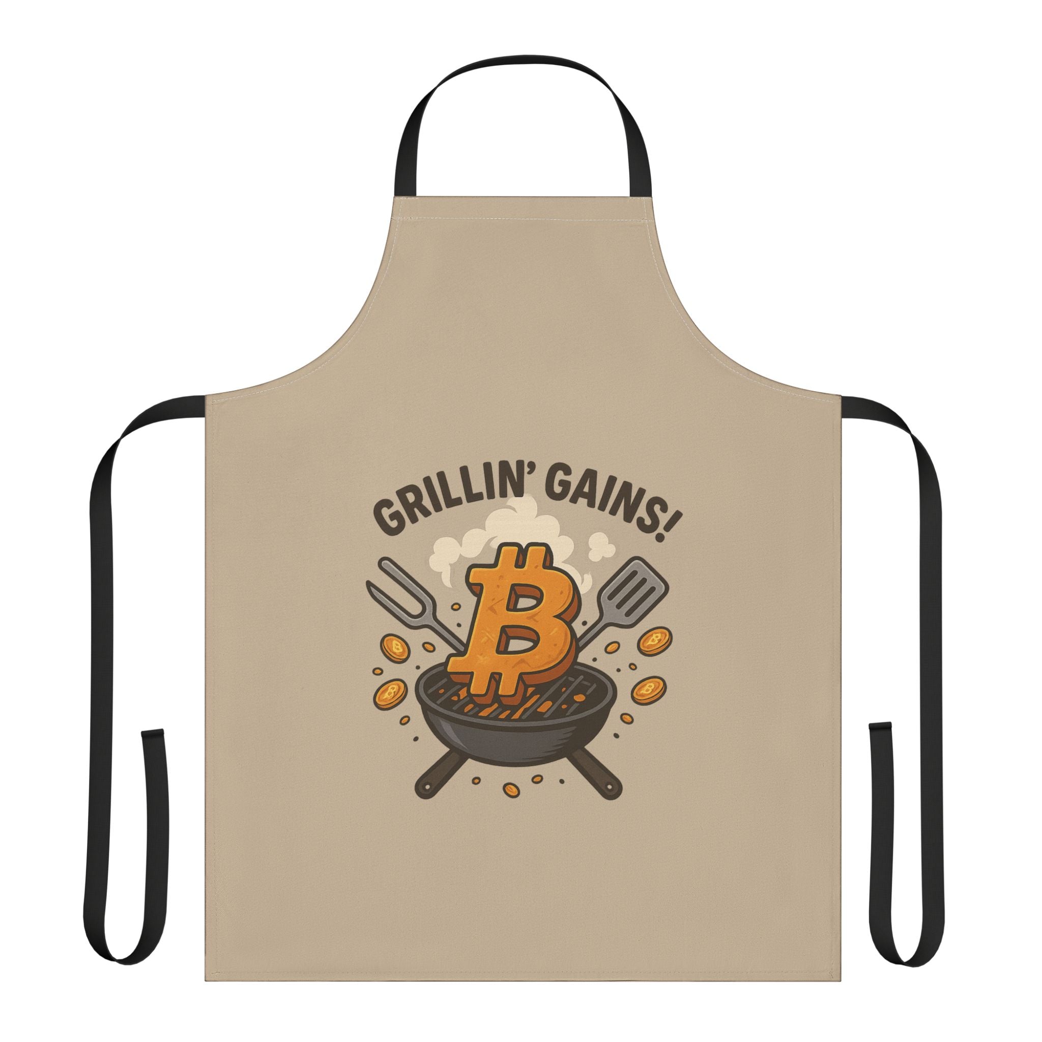 Grillin Gains Bitcoin Apron. Fire up the Grill and your Crypto Spirit