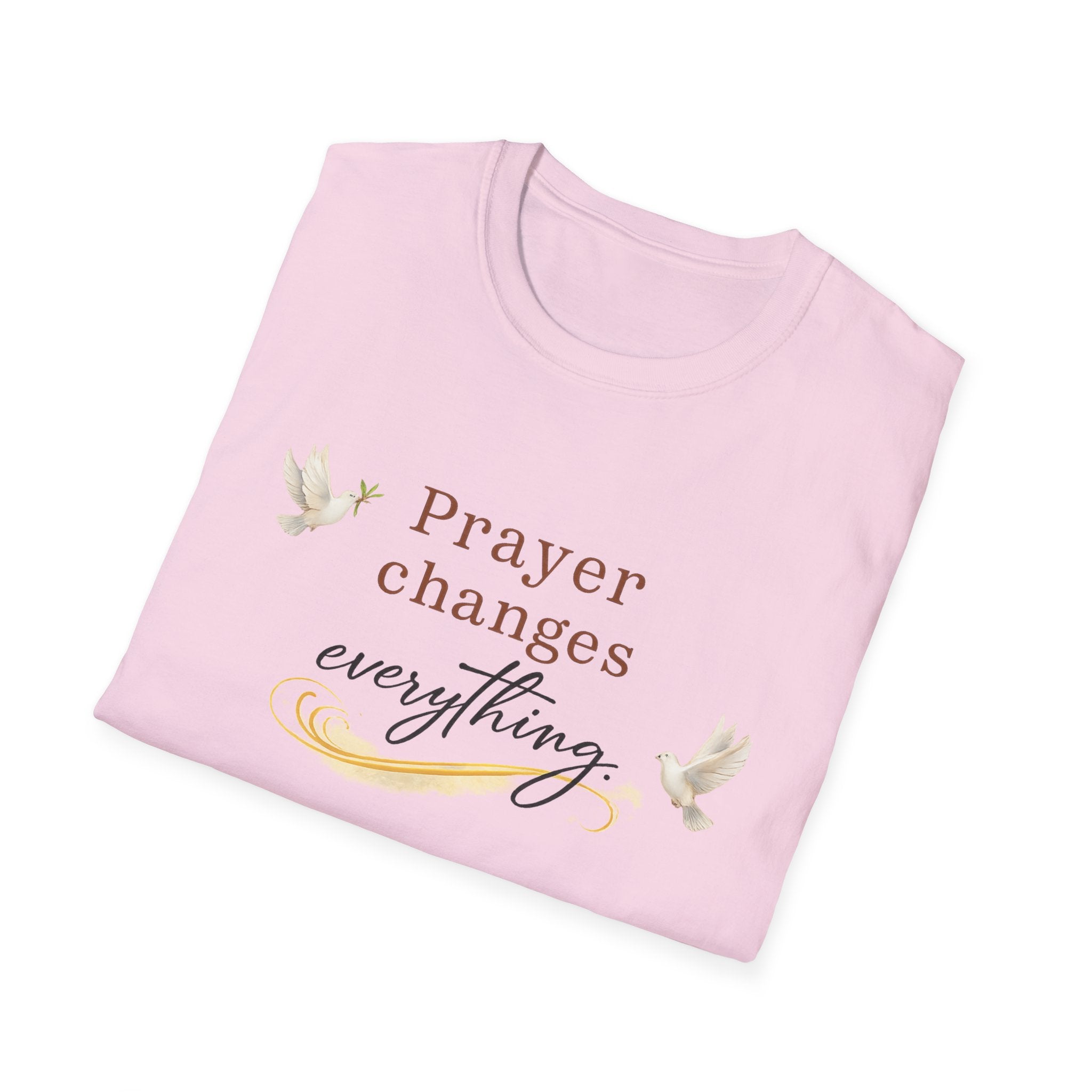 Prayer Changes Everything Shirt | Christian Faith T-Shirt for Women | Inspirational Church Tee | Religious Gift | 6 colors - 100% cotton