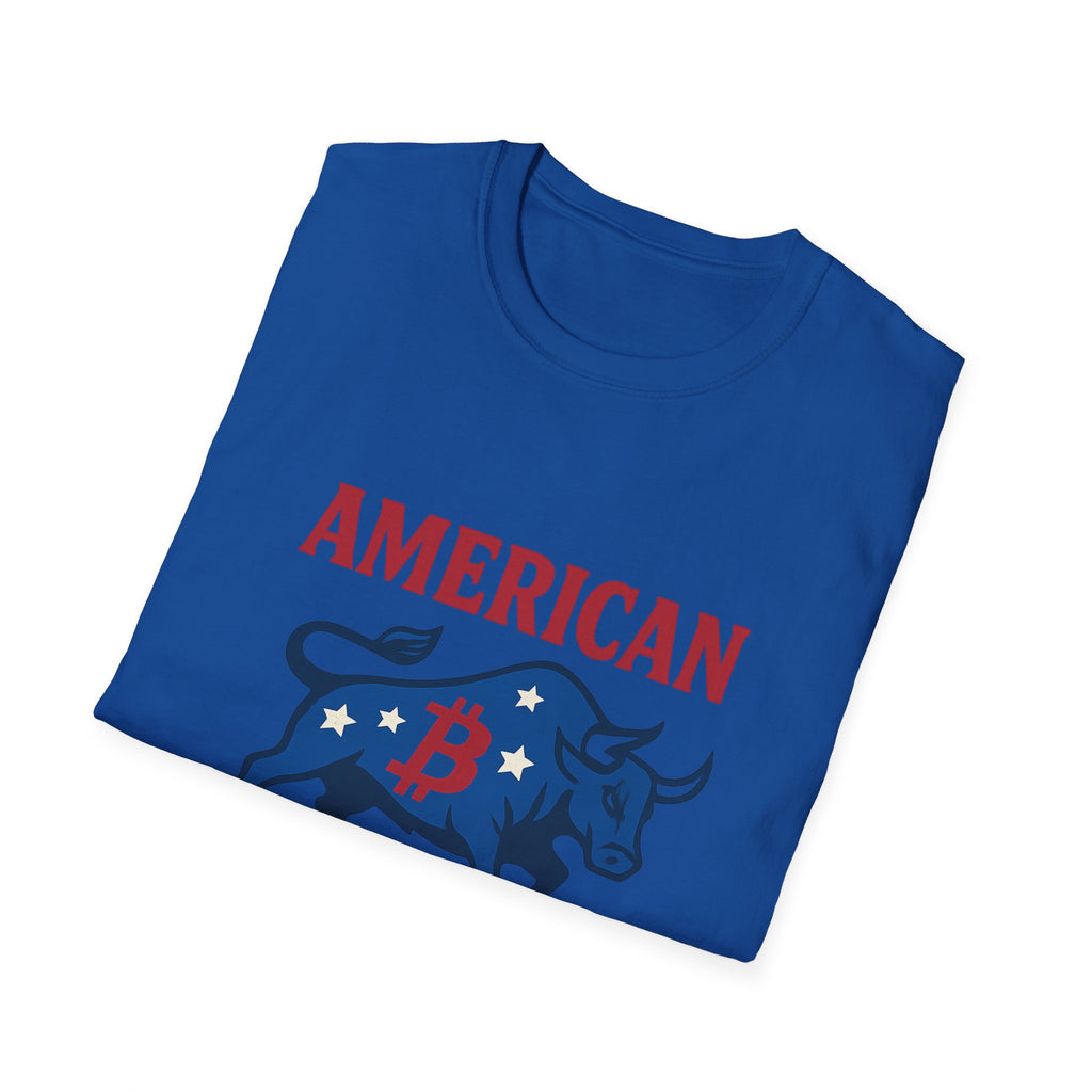 American Bitcoin - Red, White & Bull T-Shirt Tee | 5 colors - 100% cotton