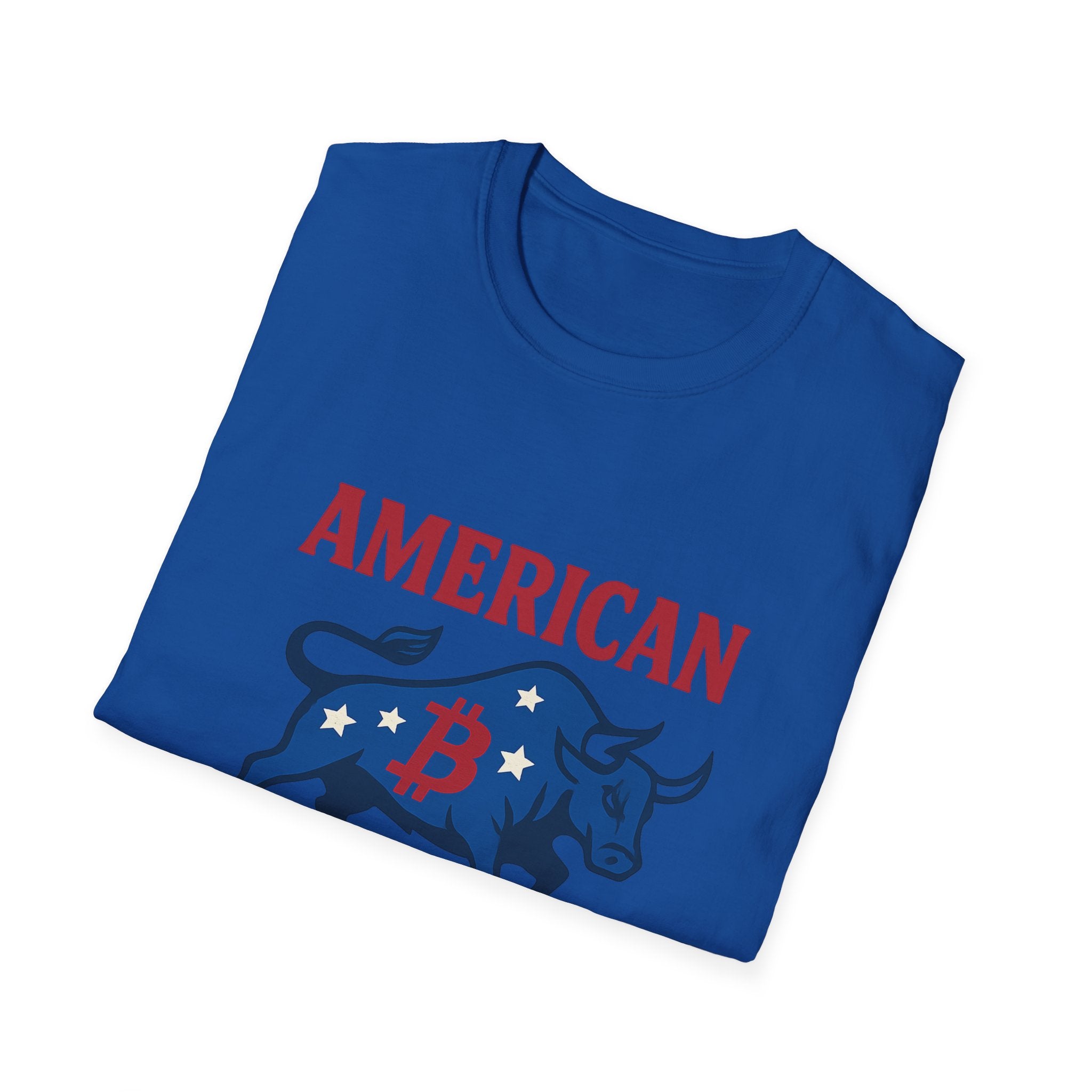 American Bitcoin - Red, White & Bull T-Shirt Tee | 5 colors - 100% cotton
