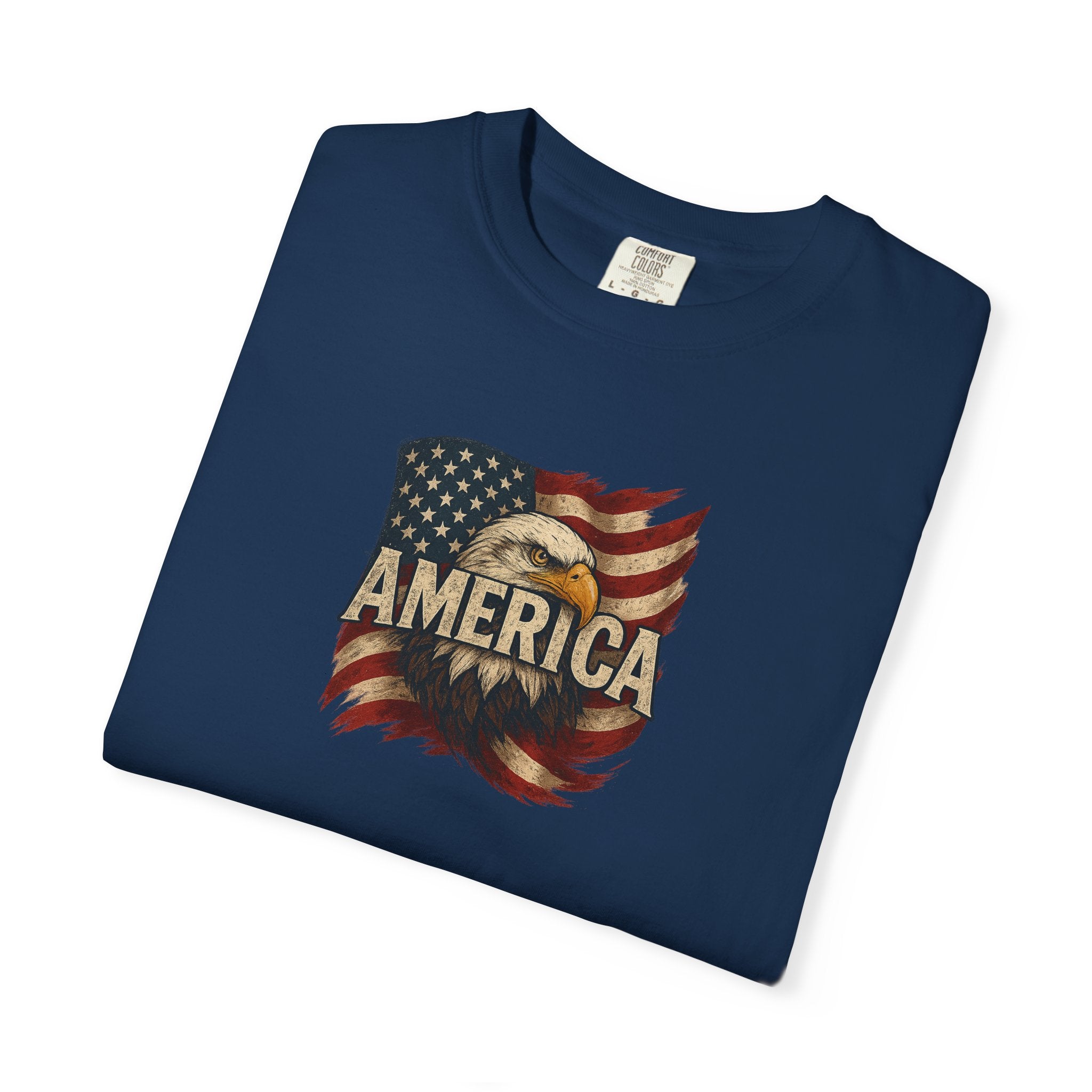 Bold American Eagle Patriotic Flag T-Shirt | Freedom Pride USA Tee | 3 colors - 100% cotton