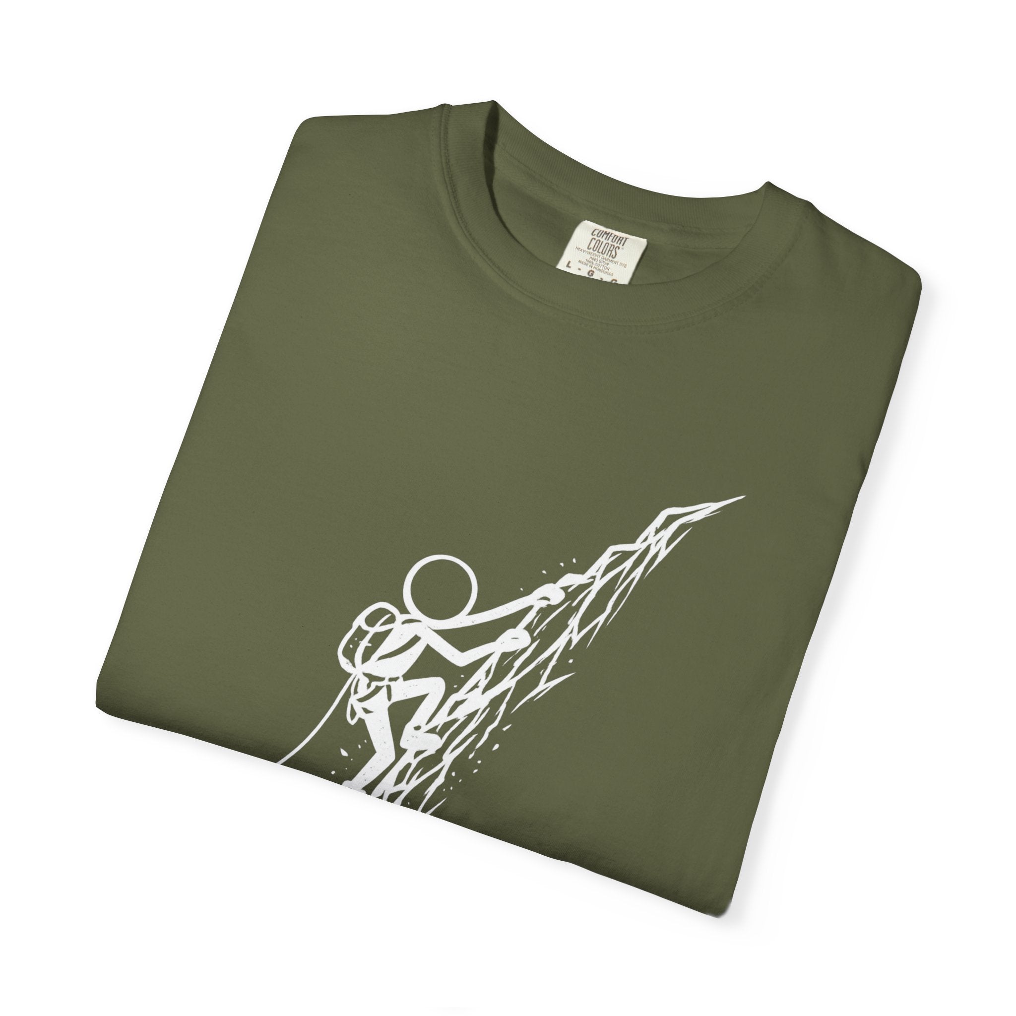 Mountain Climber Stick Figure TShirt | Adventure Graphic Tee | Rock Climbing Shirt | Minimalist Hiking Tee | 7 colors - 100% cotton
