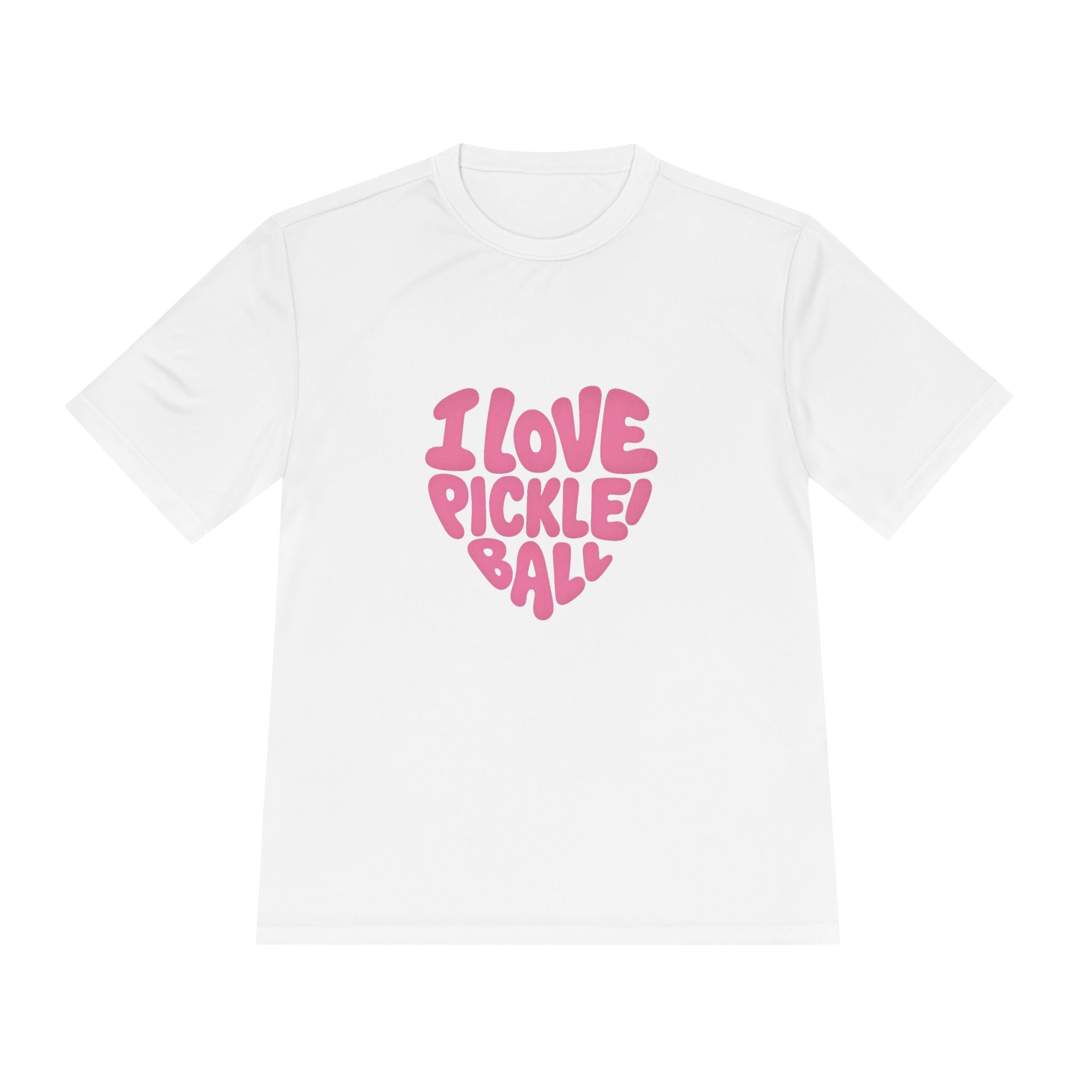I Love Pickleball Shirt | Fun Retro Design | Lightweight Quick | Dry Athletic Tee for Pickleball Lovers | 5 colors - 100% polyester