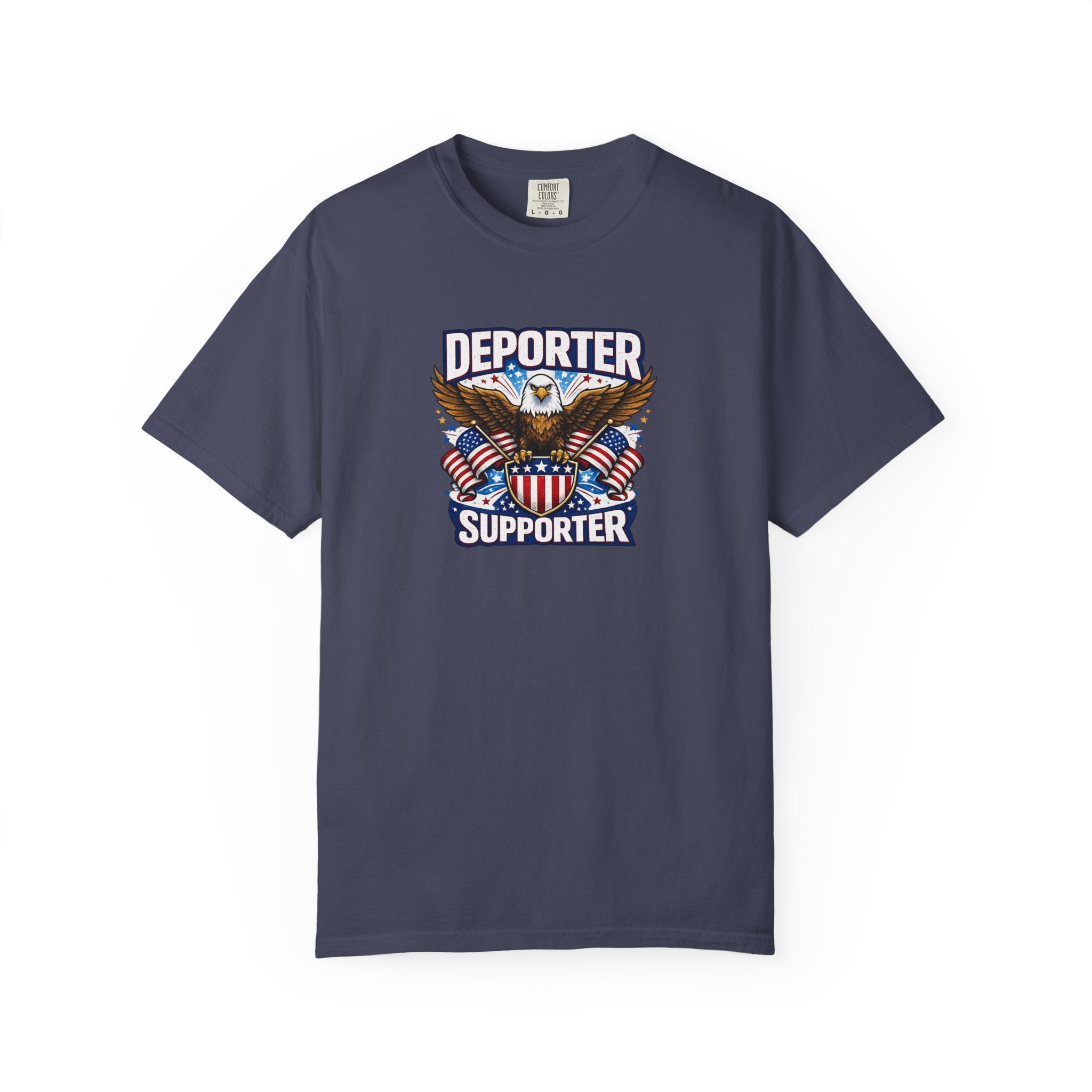 Deporter Supporter Patriotic T-Shirt | America First Eagle Tee | Pro Border Apparel | Gift for Patriots | 9 colors - 100% cotton
