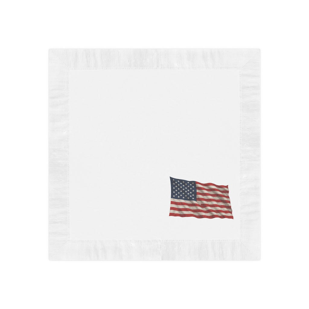 American Flag Napkins | Patriotic Party Napkins | USA Flag Table Decor | Fourth of July Napkins | (50 or 100 Count) 2 sizes