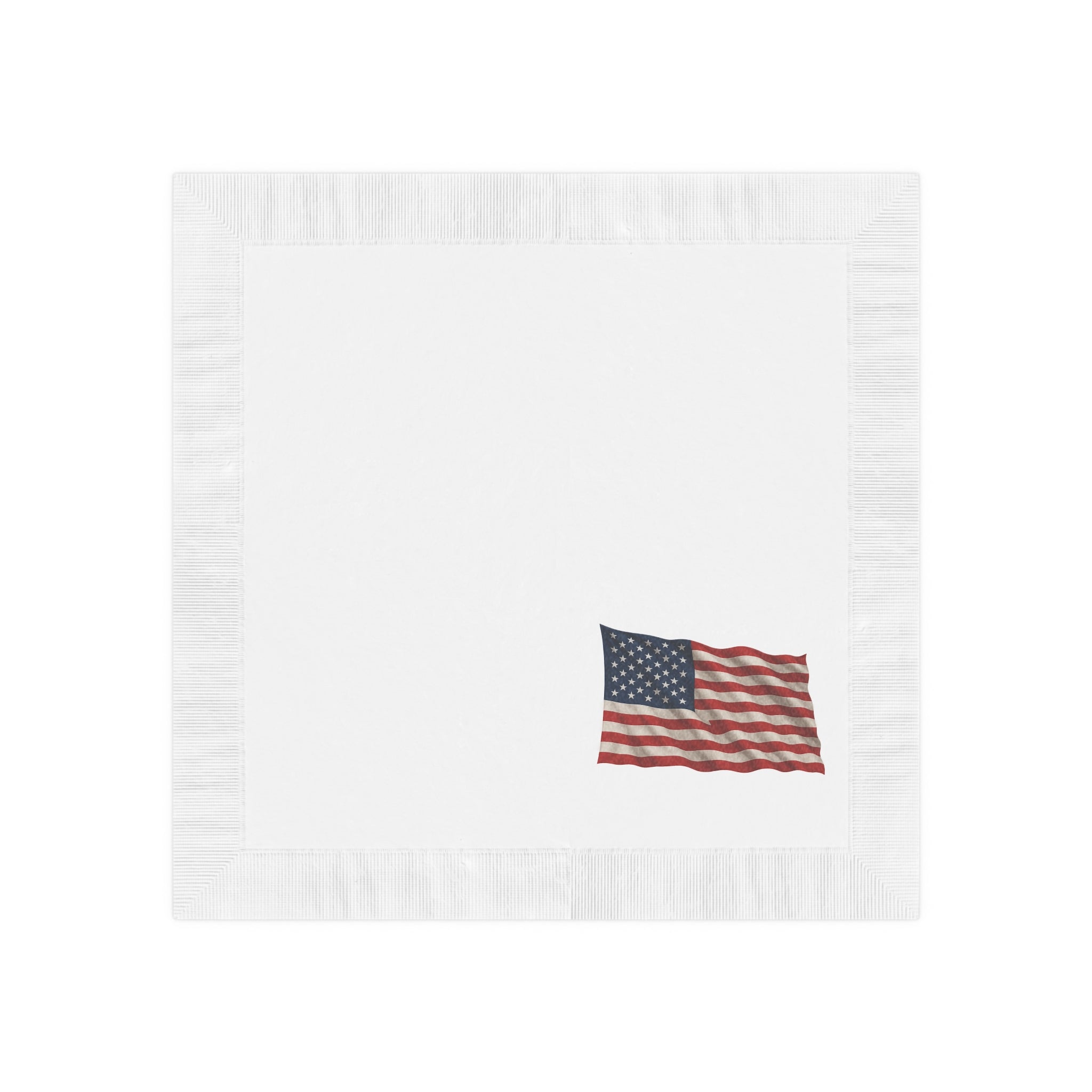 American Flag Napkins | Patriotic Party Napkins | USA Flag Table Decor | Fourth of July Napkins | (50 or 100 Count) 2 sizes