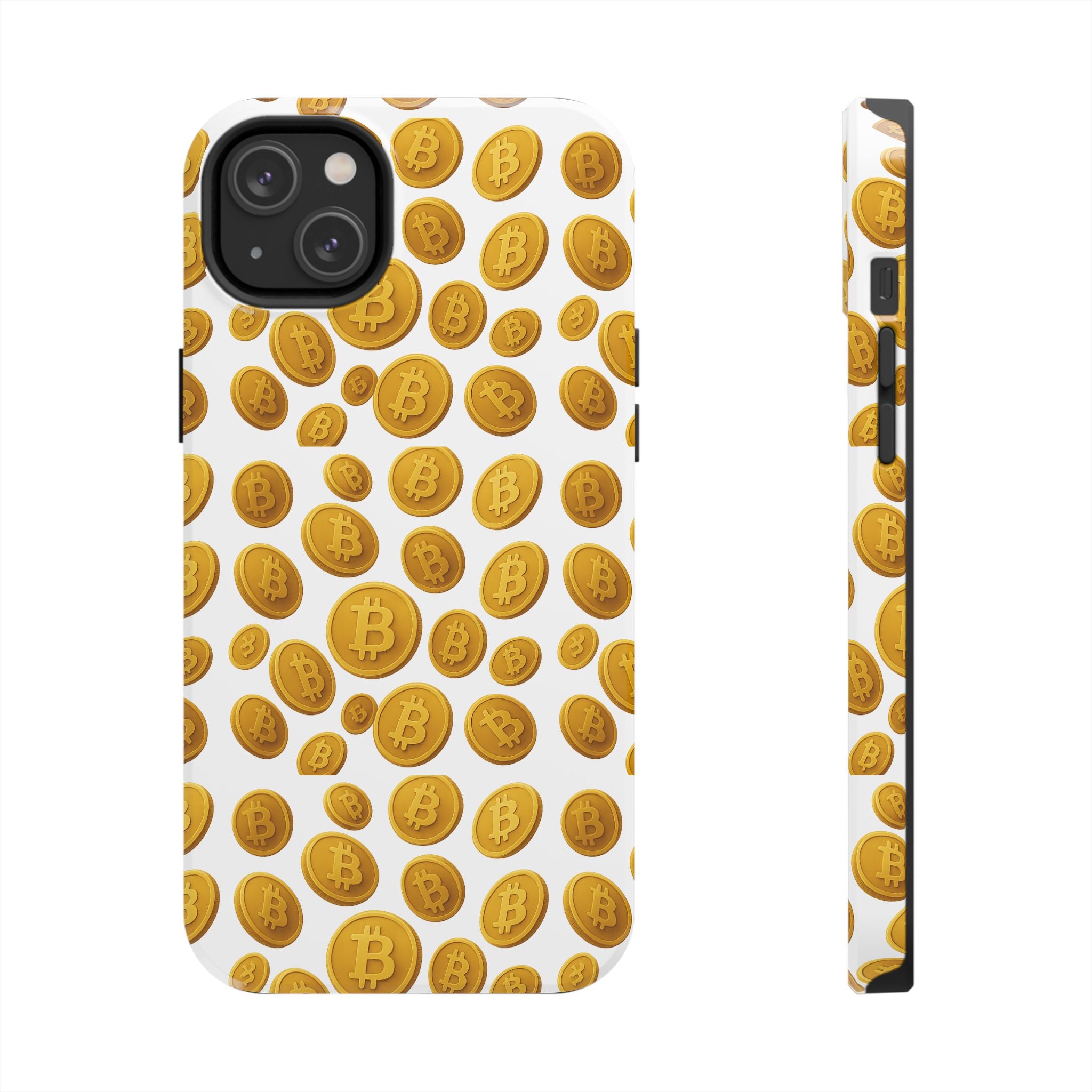 Bitcoin Tough Phone Case | Crypto Coin iPhone Samsung Case | Glossy Protective Phone Cover | Impact Resistant BTC Case