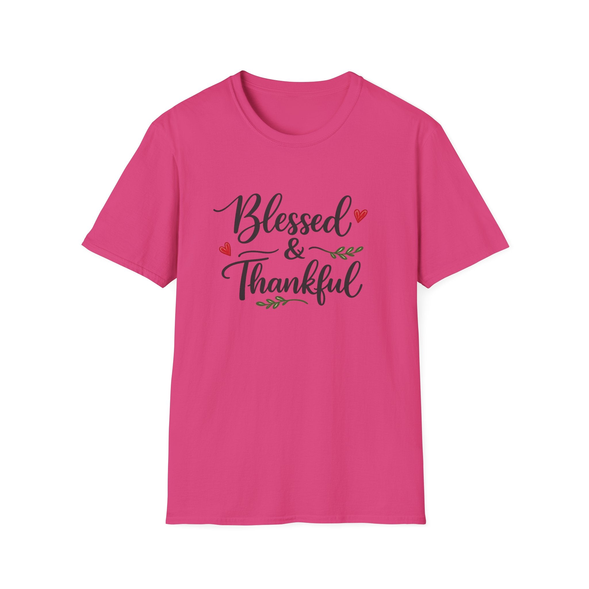 Blessed & Thankful T-Shirt | Christian Gratitude Shirt | Faith Inspired Tee | 7 colors - 100% cotton