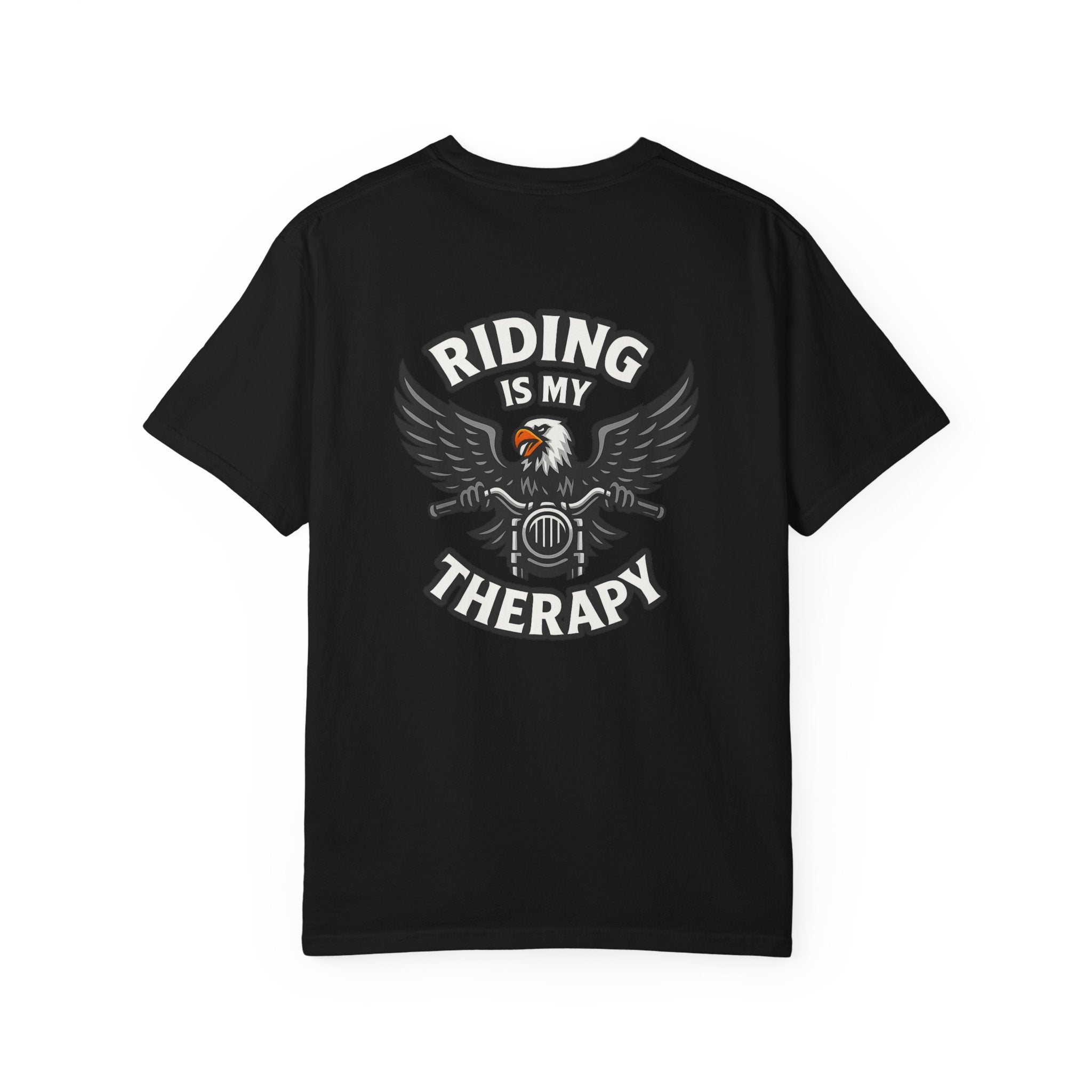 Riding is my Therapy Eagle Motorcycle T-Shirt | Harley Biker Graphic Tee | 8 colors - 100% cotton