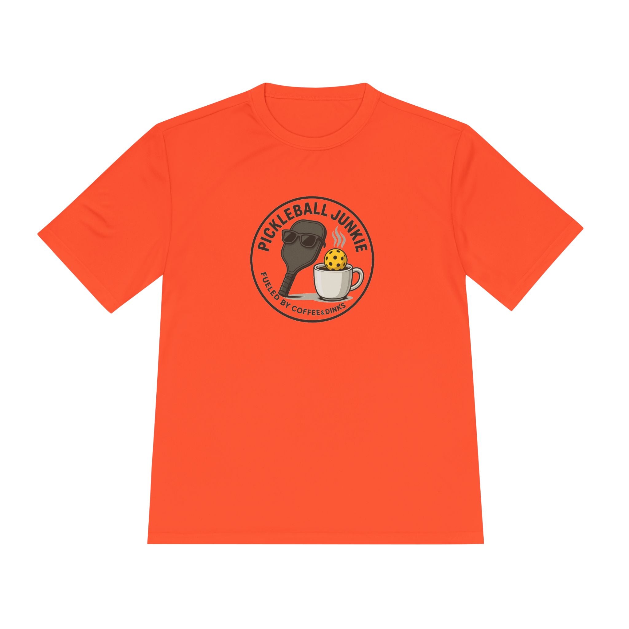 Pickleball Junkie Fueled by Coffee & Dinks T-shirt Tee | 7 colors - 100% polyester