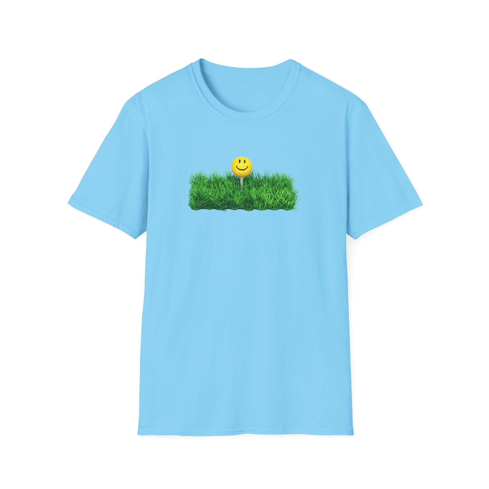 Smiley Face Golf Tee Shirt | Happy Golfer Graphic Tee | Fun Golf Course Vibes | Gift for Golf Lovers | 6 colors - 100% cotton
