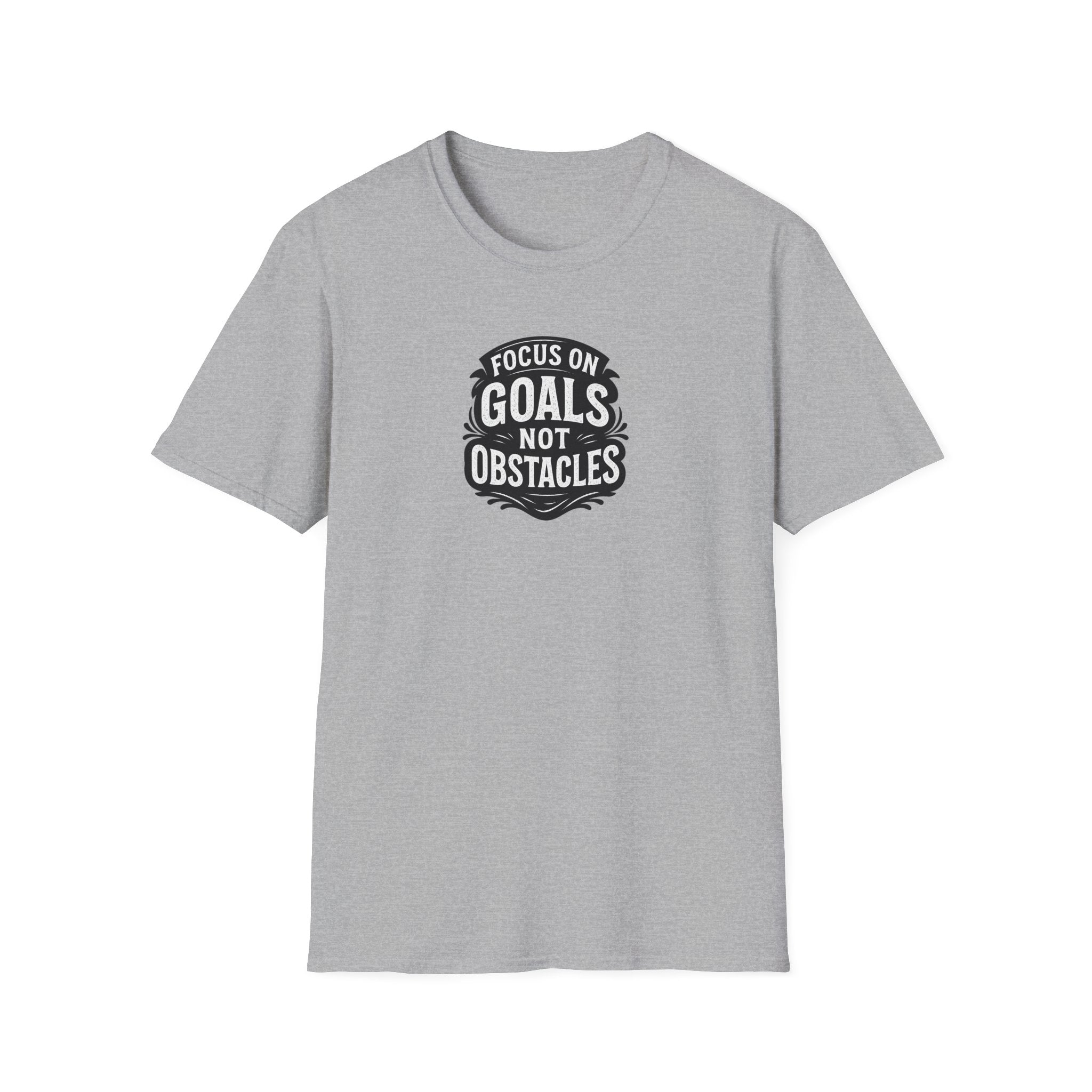 Focus on Goals Not Obstacles T-Shirt | Motivational Stay Driven with our Bold Motivational Tee | 5 colors - 100% cotton
