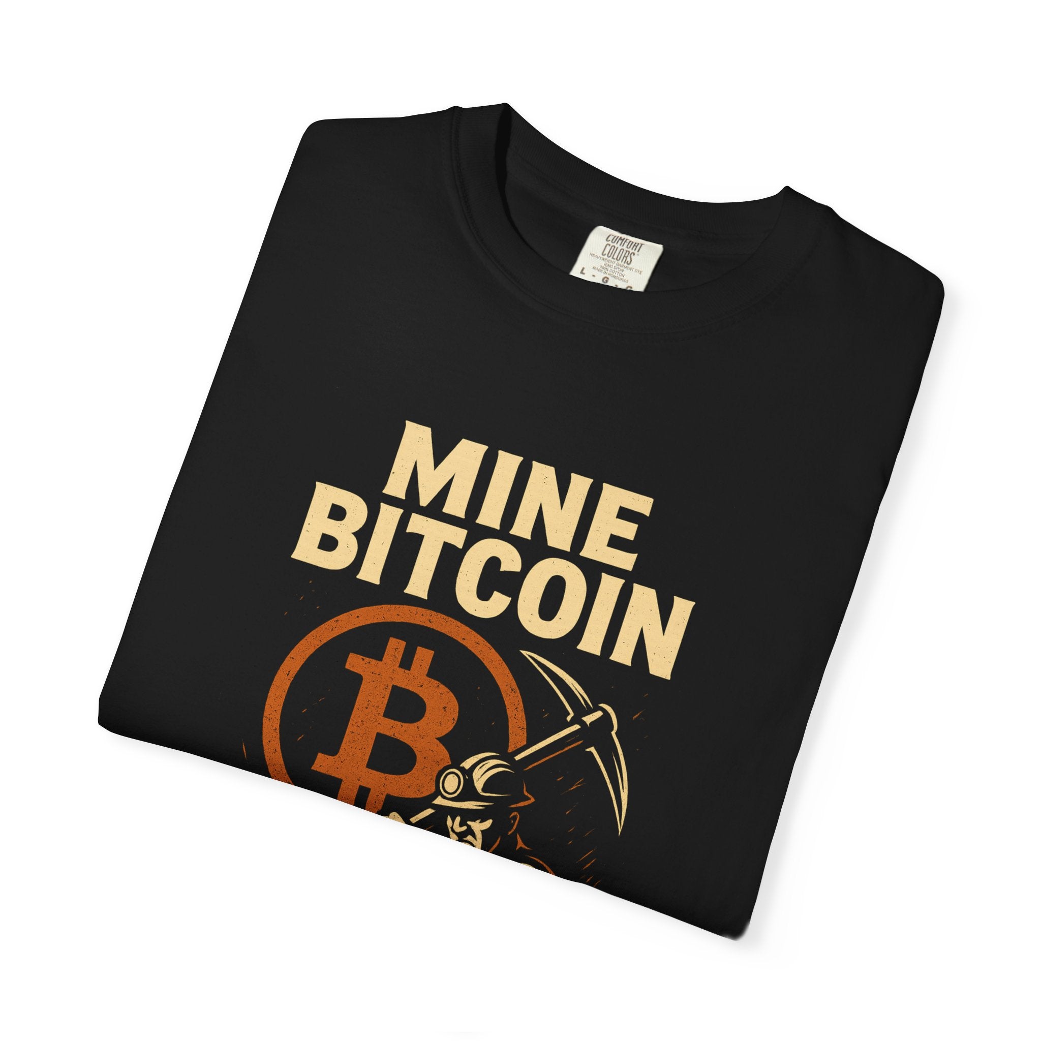 Mine Bitcoin T-Shirt |  Crypto Miner Graphic Tee | Vintage Bitcoin Mining Shirt for Crypto Enthusiasts | 3 colors - 100% cotton