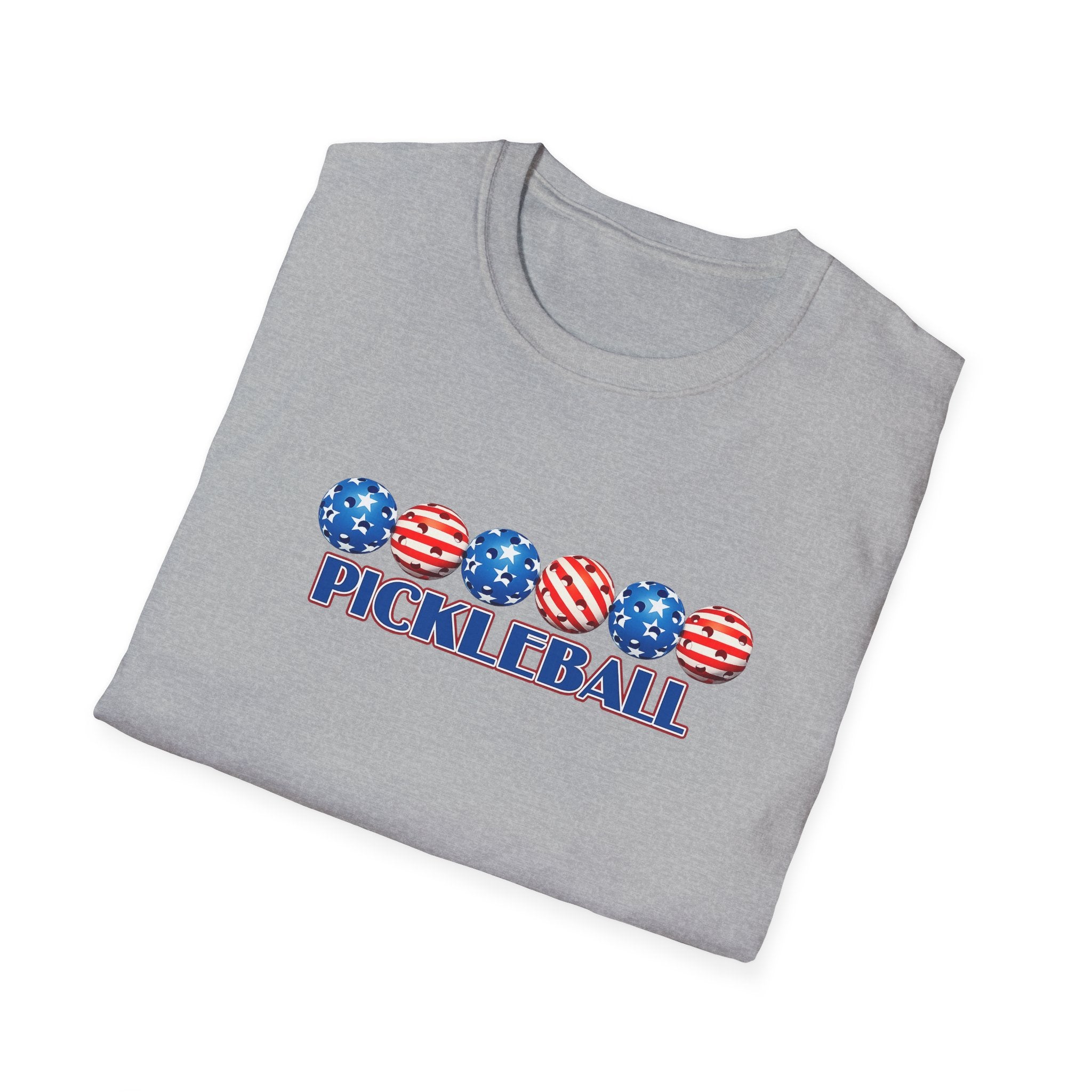 Patriotic Pickleball Shirt | USA American Flag Pickleball Tee | July 4th Pickleball Gift | Pickleball Player Shirt | 6 colors - 100% cotton