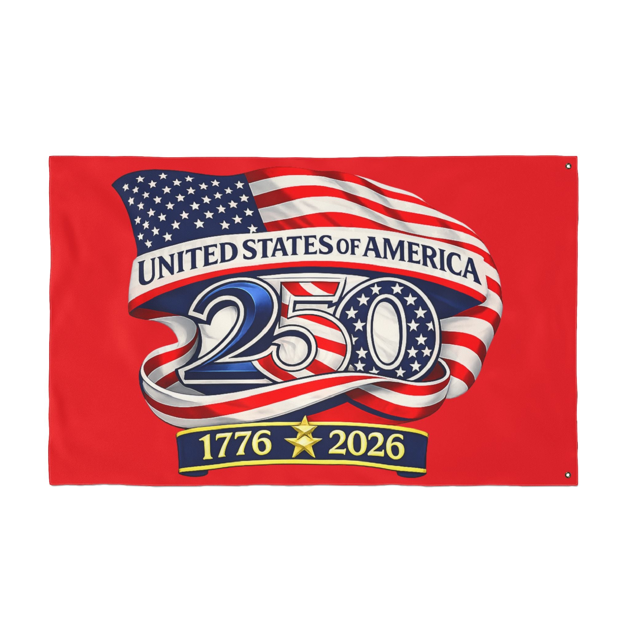USA 250th Anniversary Flag 3' x 5' Double Sided | 1776-2026 Patriotic Outdoor Banner | Polyester Flag with Grommets