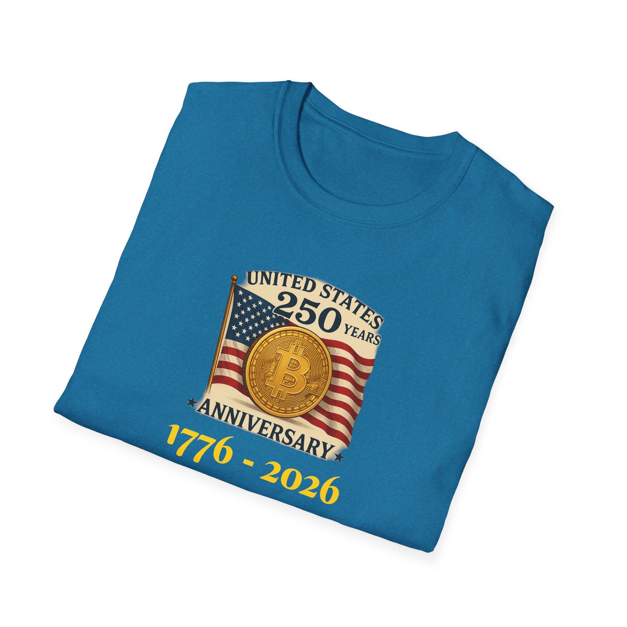 Bitcoin USA 250th Anniversary Bitcoin Tee | American Revolution Meets Digital Evolution | Patriotic T-Shirt | 5 colors - 100% cotton