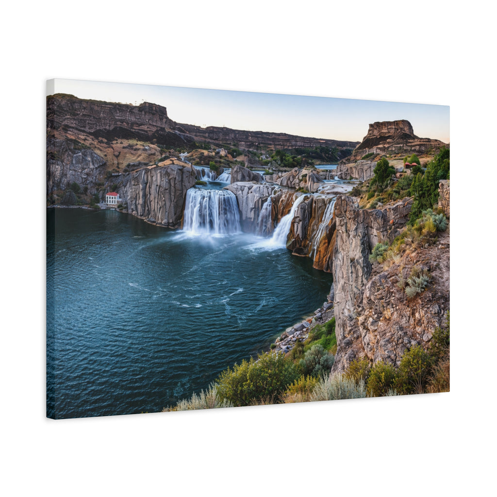 Shoshone Falls Canvas - Twin Falls Waterfall Wall Art - Snake River Canyon Landscape - Large Scenic Home Decor - Stretched, 1.25" - 6 Sizes