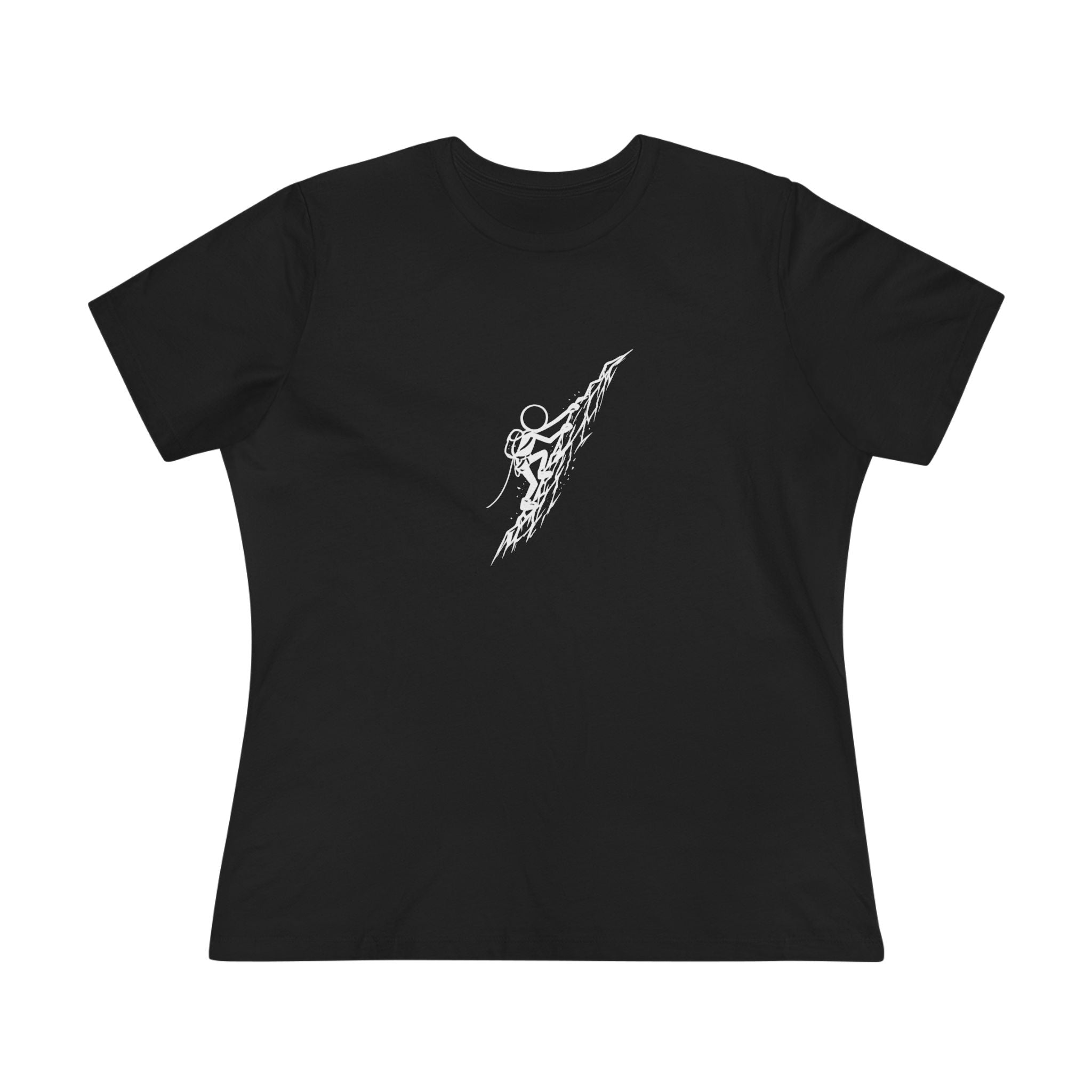 Minimalist Rock Climber Women's TShirt | Adventure Lover Tee | Mountain Climbing Top | Outdoor Hiking Gift for Her | 4 colors - 100% cotton
