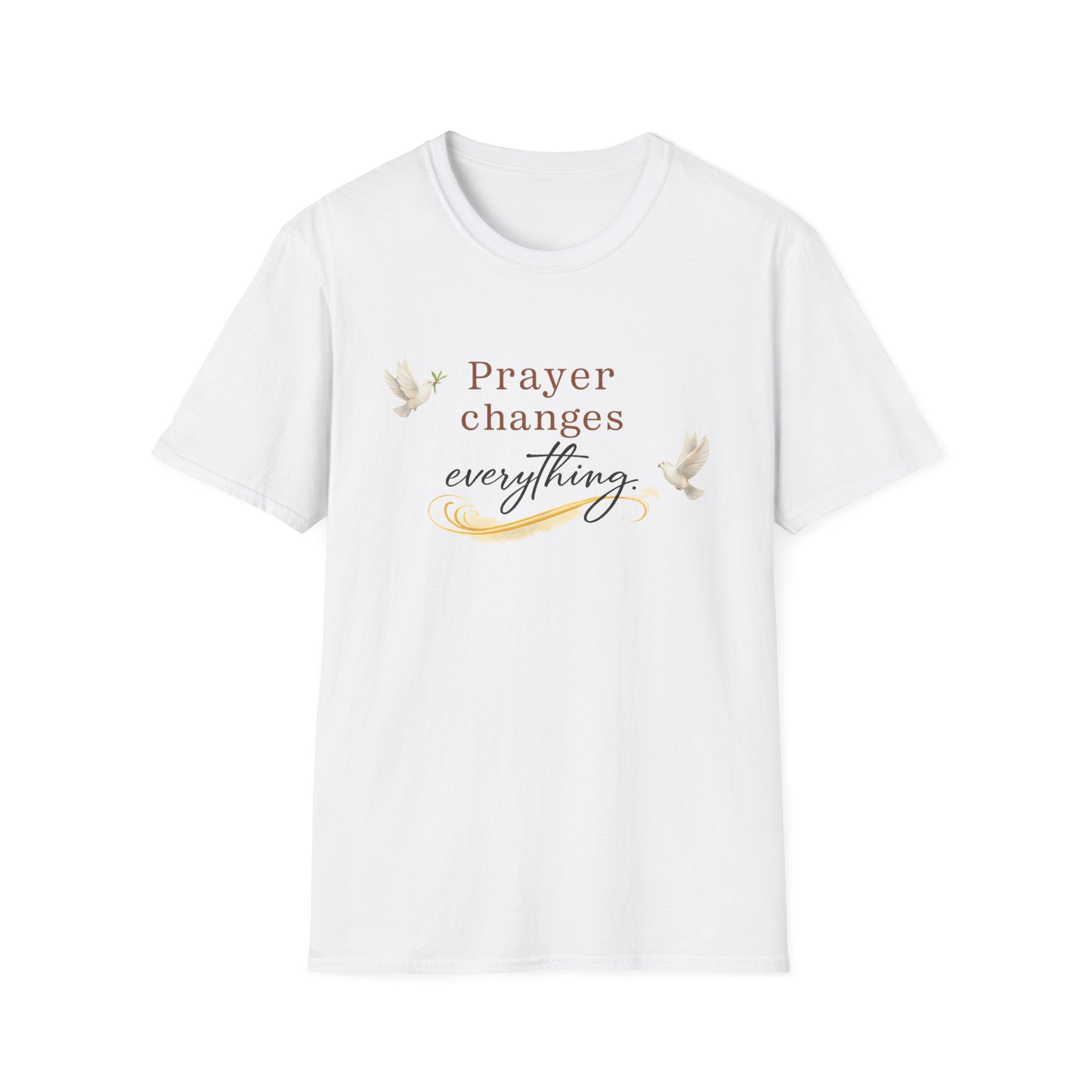Prayer Changes Everything Shirt | Christian Faith T-Shirt for Women | Inspirational Church Tee | Religious Gift | 6 colors - 100% cotton