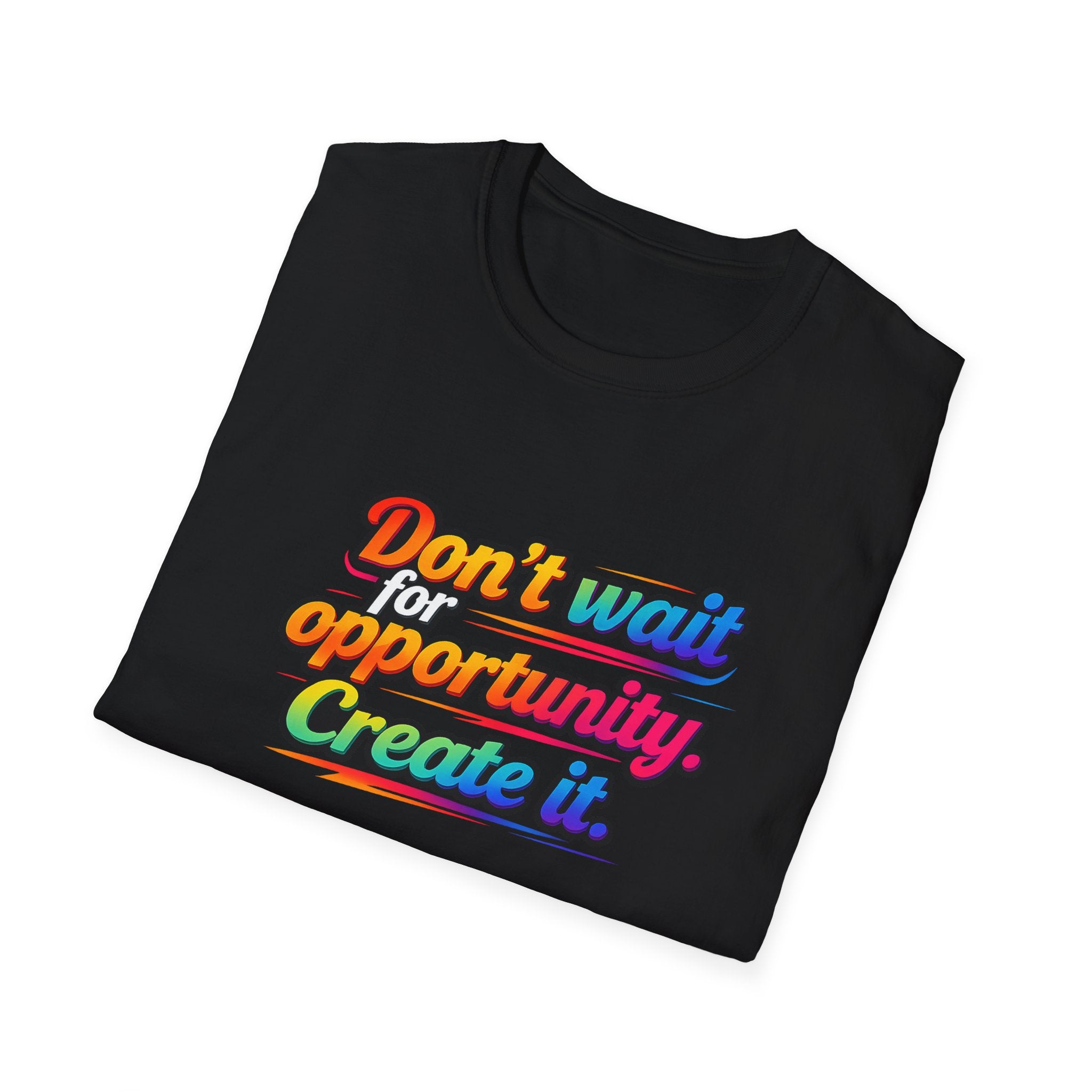 Create Your Opportunity | Bold Motivational Rainbow Typography Tee | 5 colors - 100% cotton