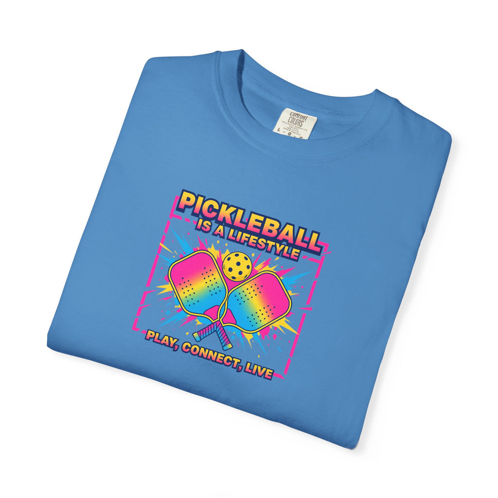 Bring your Love for Pickleball to Life with this tee  |  Pickleball Is a Lifestyle Play Connect Live-T-shirt - 7 colors - 100% cotton