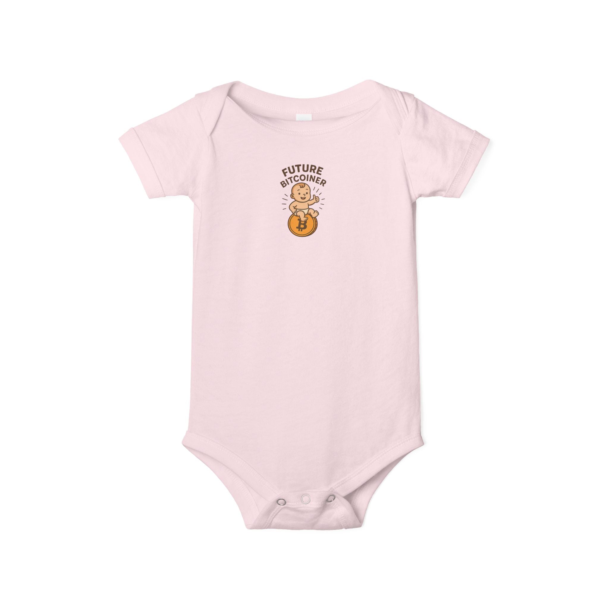 Future Bitcoiner Baby Onesie | Cute Crypto Infant Bodysuit | Bitcoin Baby Shower Gift | 6 colors - 100% cotton