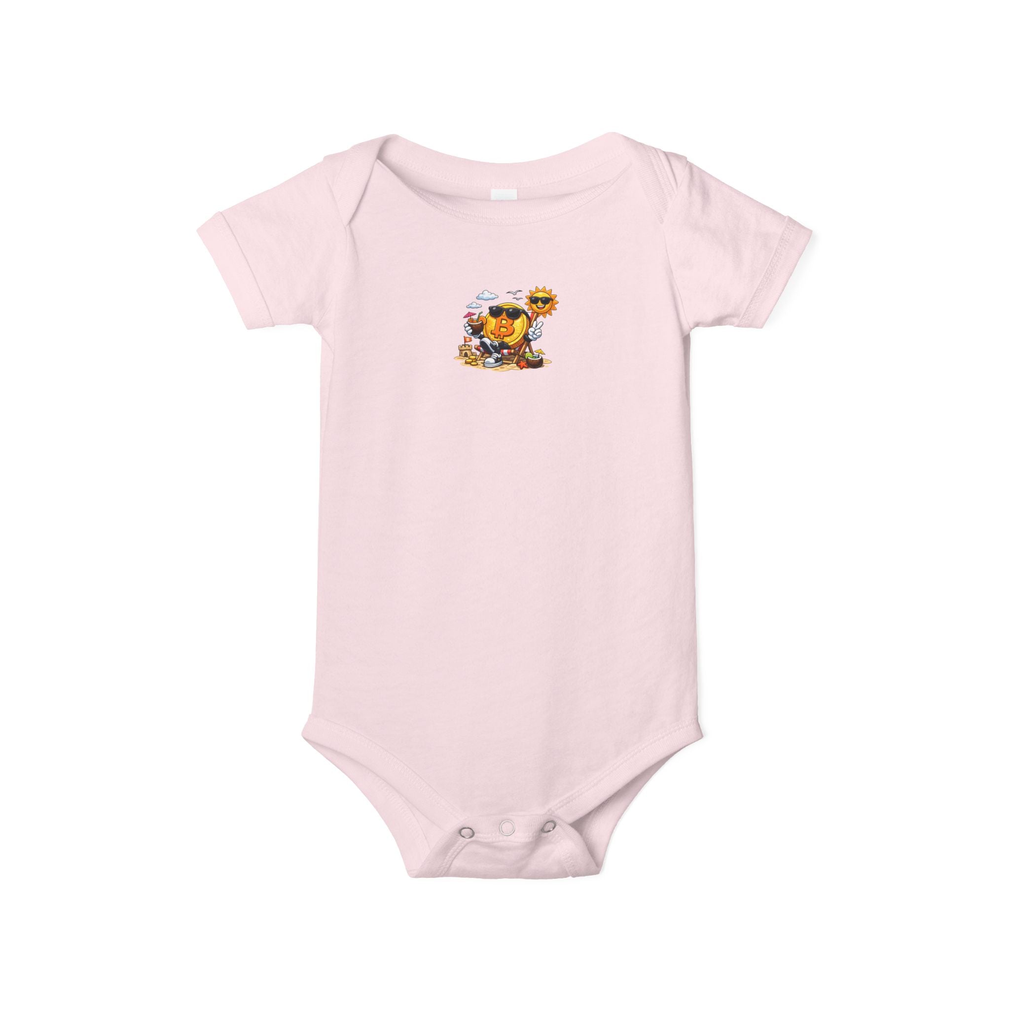Cute Bitcoin Baby Onesie | Crypto Baby Bodysuit | Bitcoin Beach Baby Outfit | Funny Crypto Infant Gift | 6 colors - 100% cotton