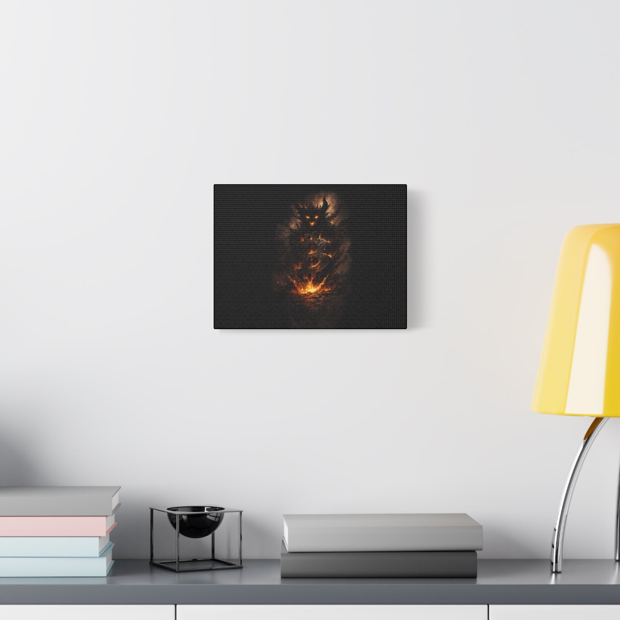 Bicoin Dark Shadow Matte Canvas | Bitcoin Wall Art | 12 x 9