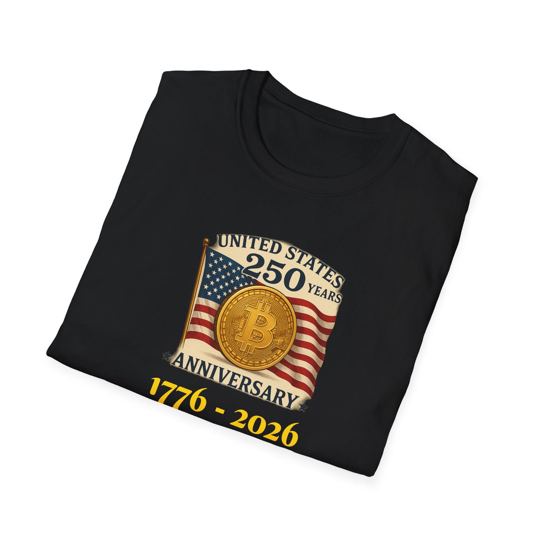 Bitcoin USA 250th Anniversary Bitcoin Tee | American Revolution Meets Digital Evolution | Patriotic T-Shirt | 5 colors - 100% cotton