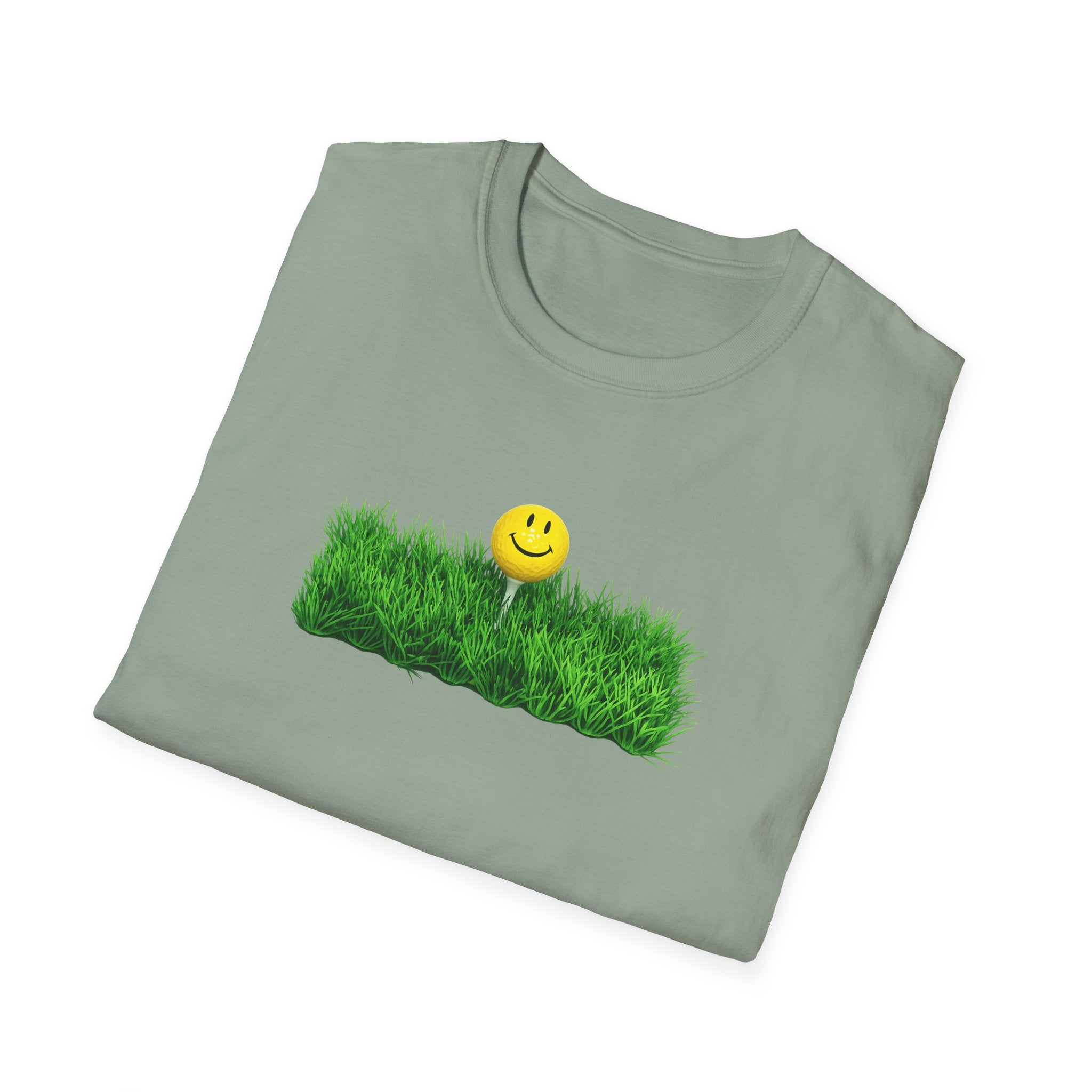 Smiley Face Golf Tee Shirt | Happy Golfer Graphic Tee | Fun Golf Course Vibes | Gift for Golf Lovers | 6 colors - 100% cotton