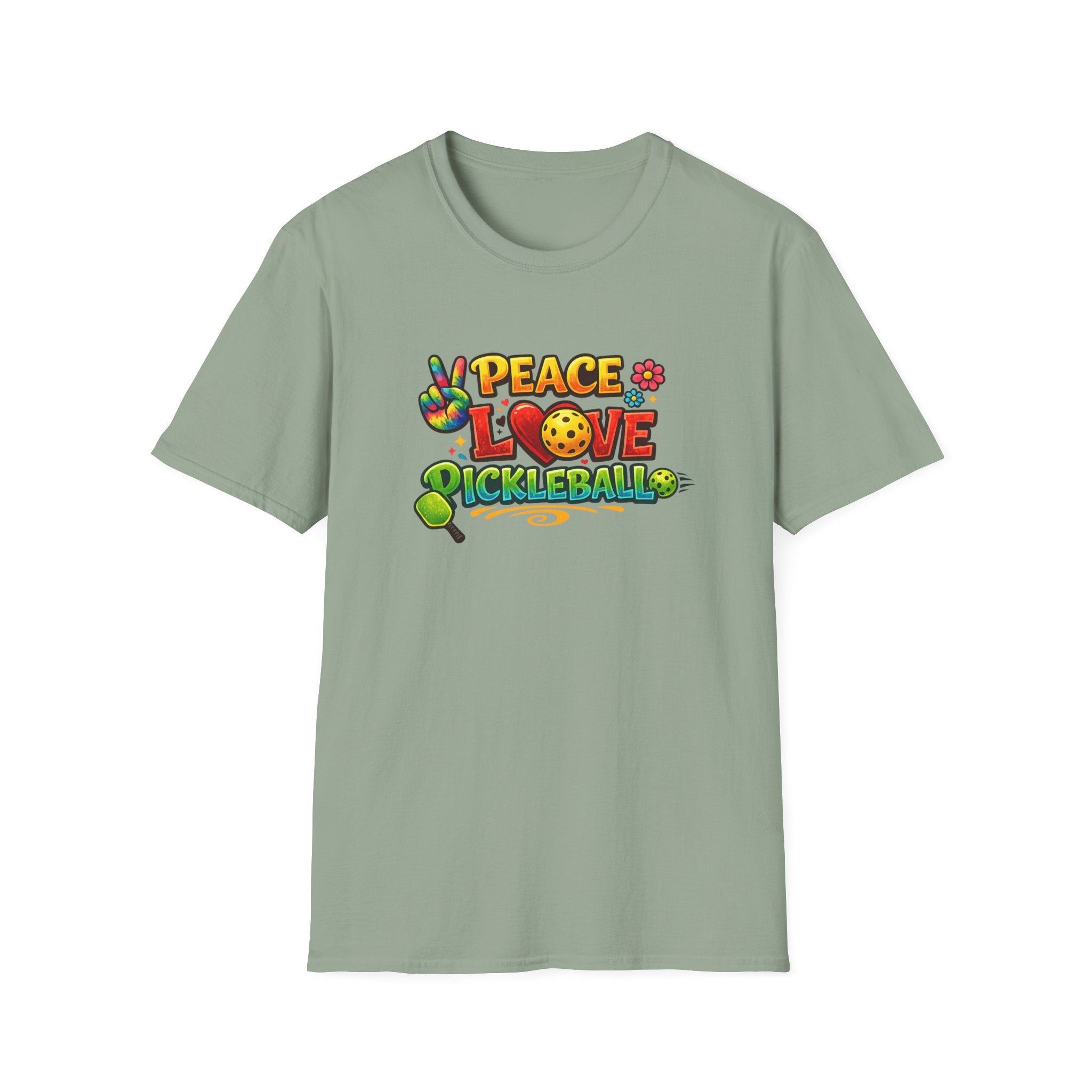 Peace Love Pickleball Shirt | Pickleball Player Gift | Cute Pickleball Apparel | Pickleball Player Tee | 9 colors - 100% cotton