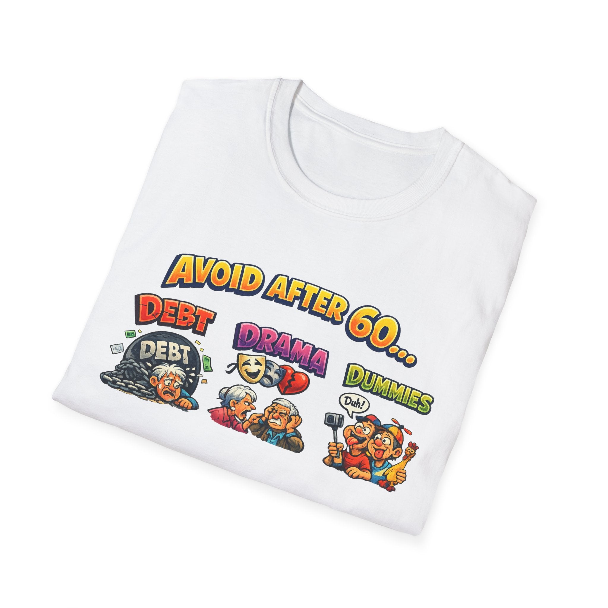 Avoid After 60 Funny T-Shirt | Birthday Gift for Men & Women Over 60 | Sarcastic Aging Tee | 8 colors -100% cotton