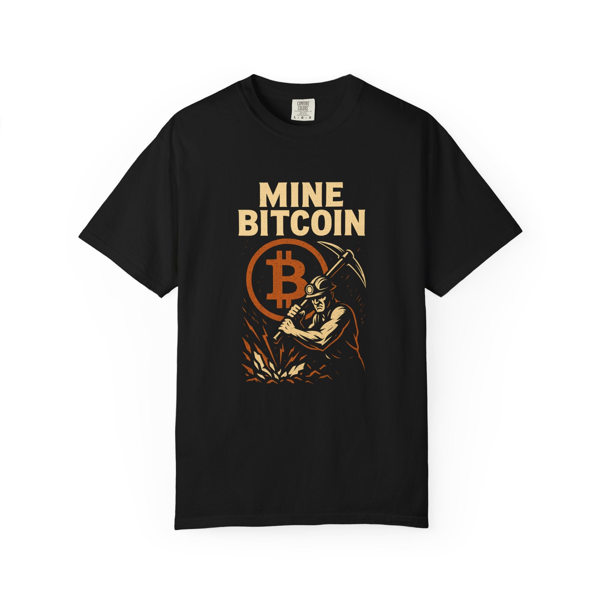 Mine Bitcoin T-Shirt |  Crypto Miner Graphic Tee | Vintage Bitcoin Mining Shirt for Crypto Enthusiasts | 3 colors - 100% cotton