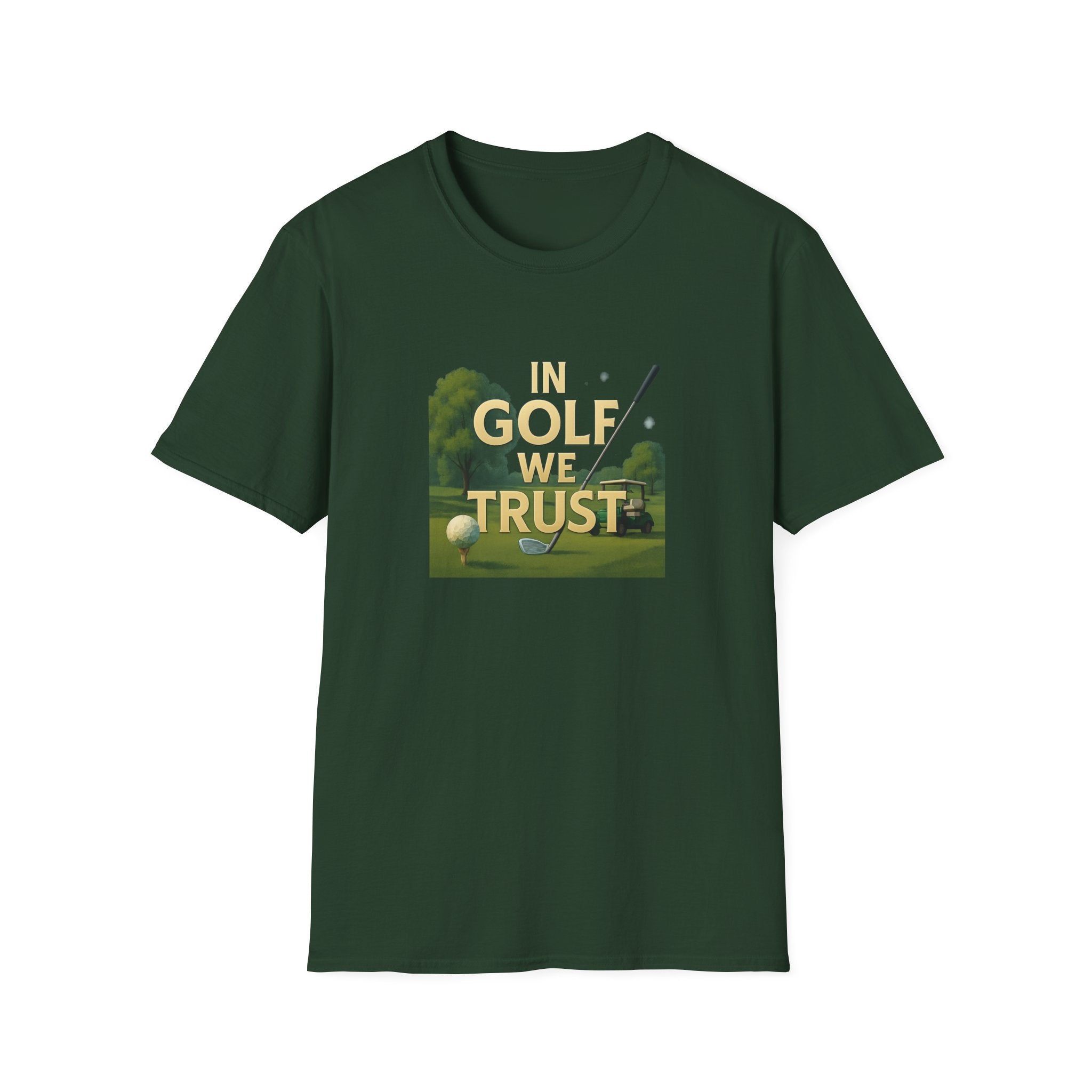 In Golf We Trust TShirt | Funny Golf Pun Tee | Golfer Gift | Humorous Golfing Shirt | Golf Lover Apparel | 6 colors - 100% cotton