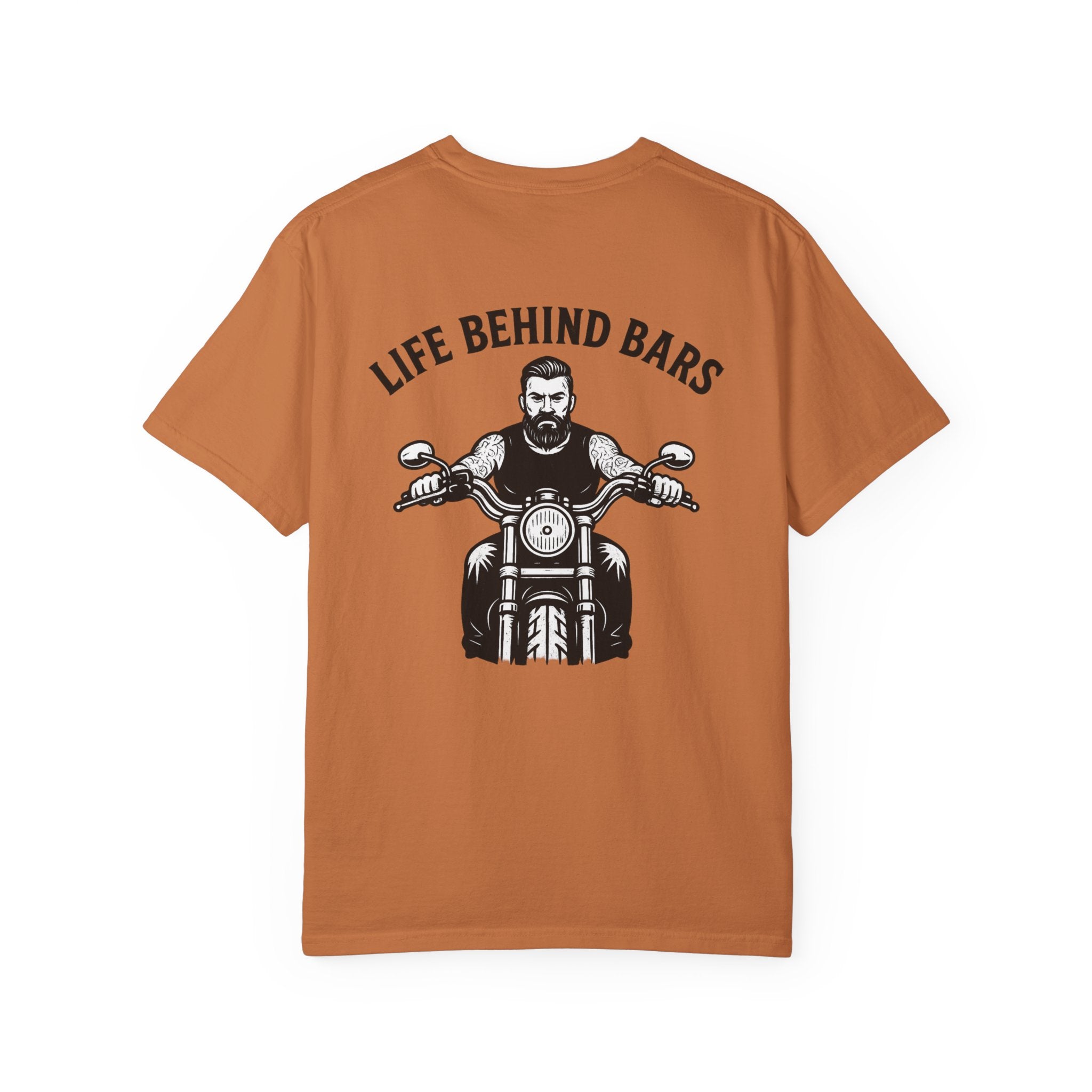 Life Behind Bars Motorcycle T-Shirt | Biker Graphic Tee | Riding Lifestyle Shirt | Gift for Riders | 8 colors - 100% cotton