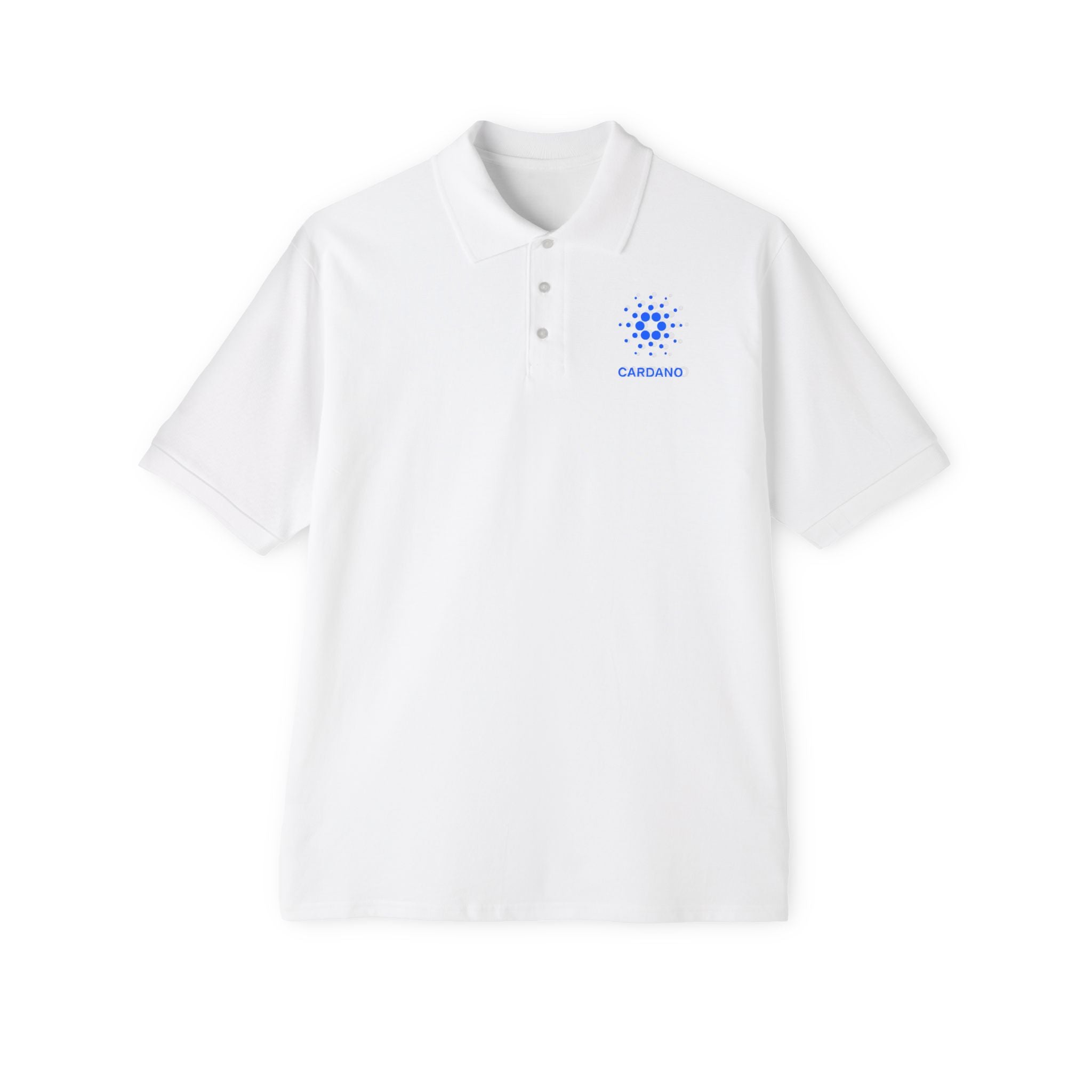 Cardano Polo Shirt for Men | Crypto Logo Golf Polo | Blockchain ADA Shirt | Gift for Crypto Fans | 5 colors - 100% cotton