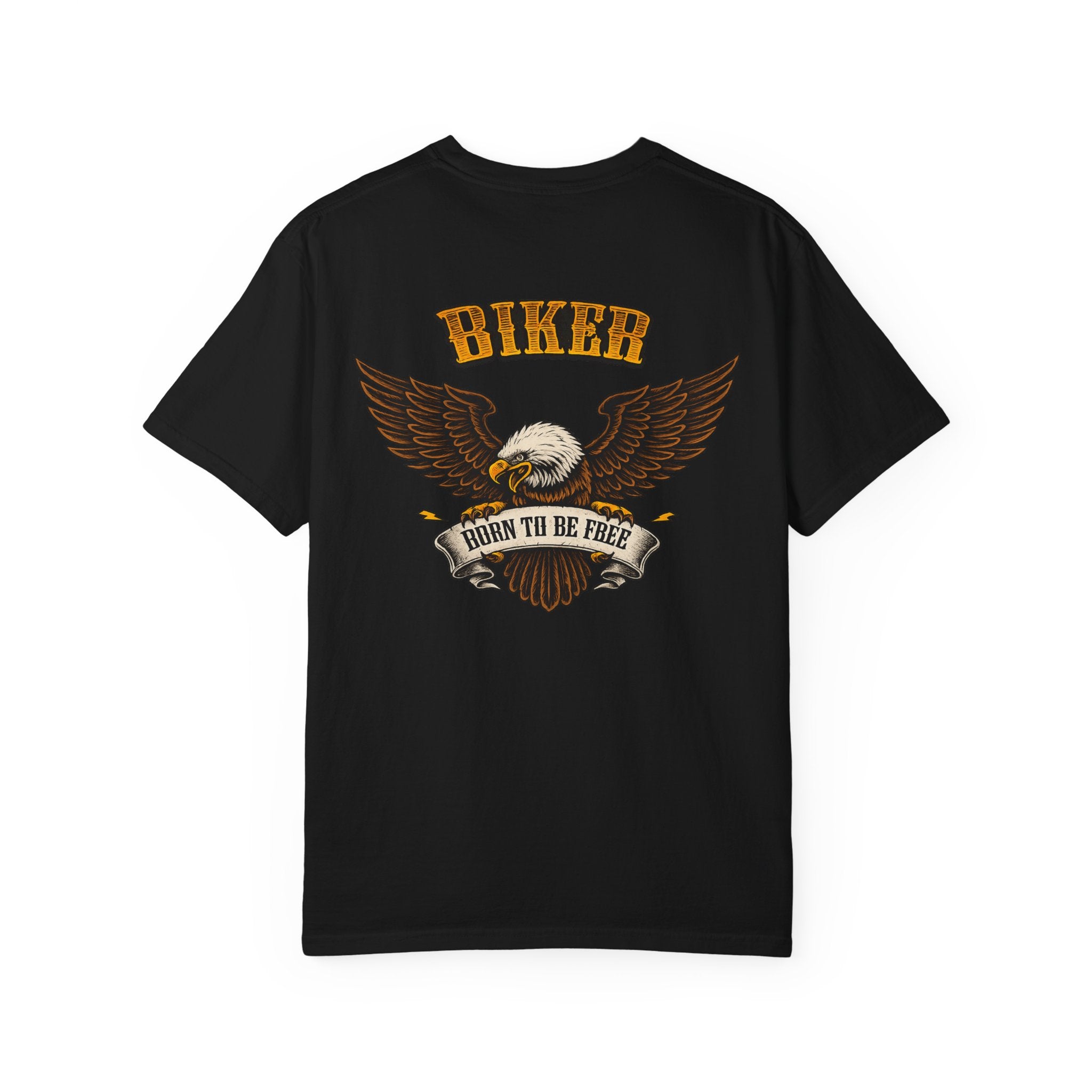 Biker Born to Be Free T-Shirt | Eagle Motorcycle Shirt | Harley Rider Graphic Tee | Freedom Rider Tee | 11 colors - 100% cotton