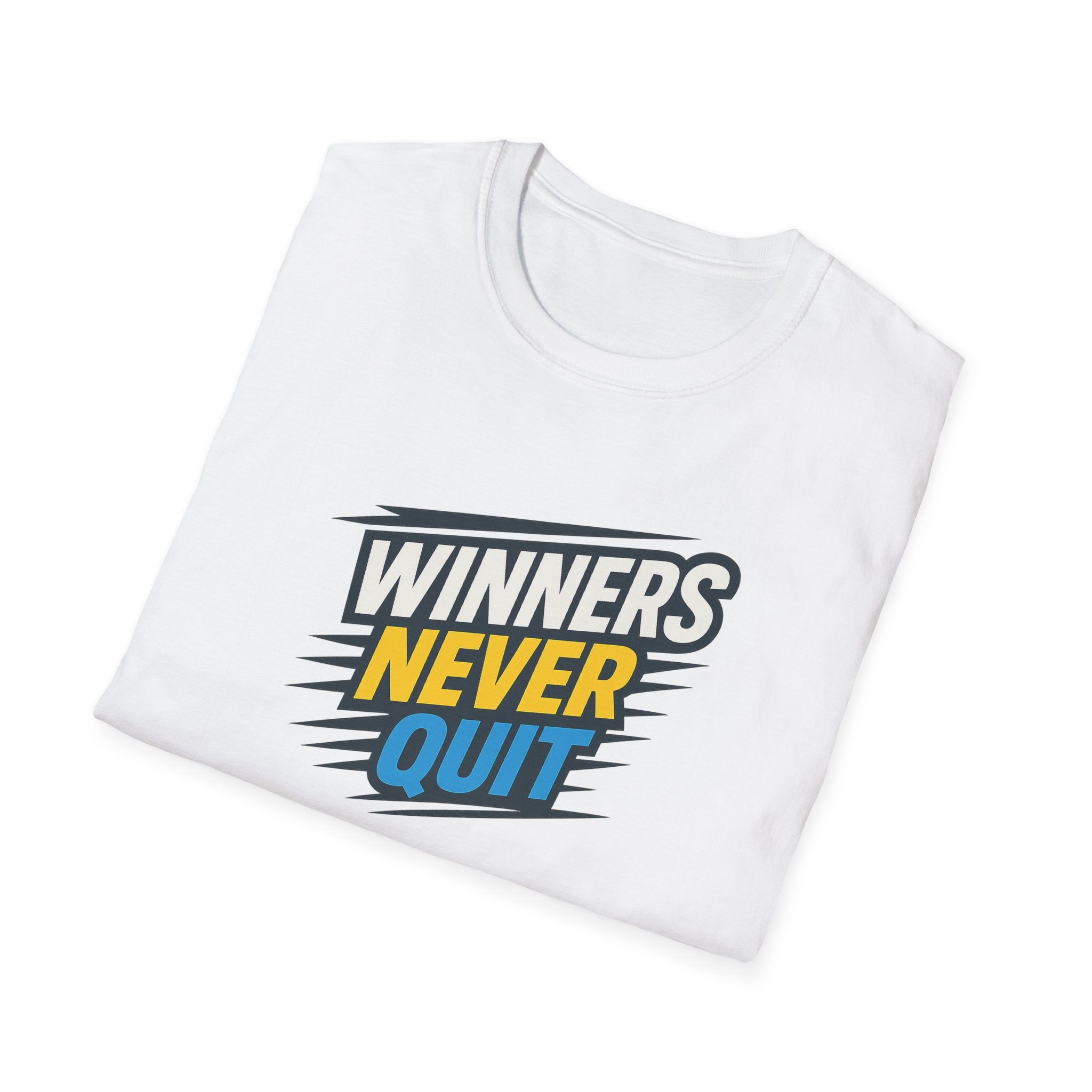 Winners Never Quit Motivational T-Shirt | Gym Fitness Unisex Tee | Inspirational Workout Shirt | 6 colors - 100% cotton