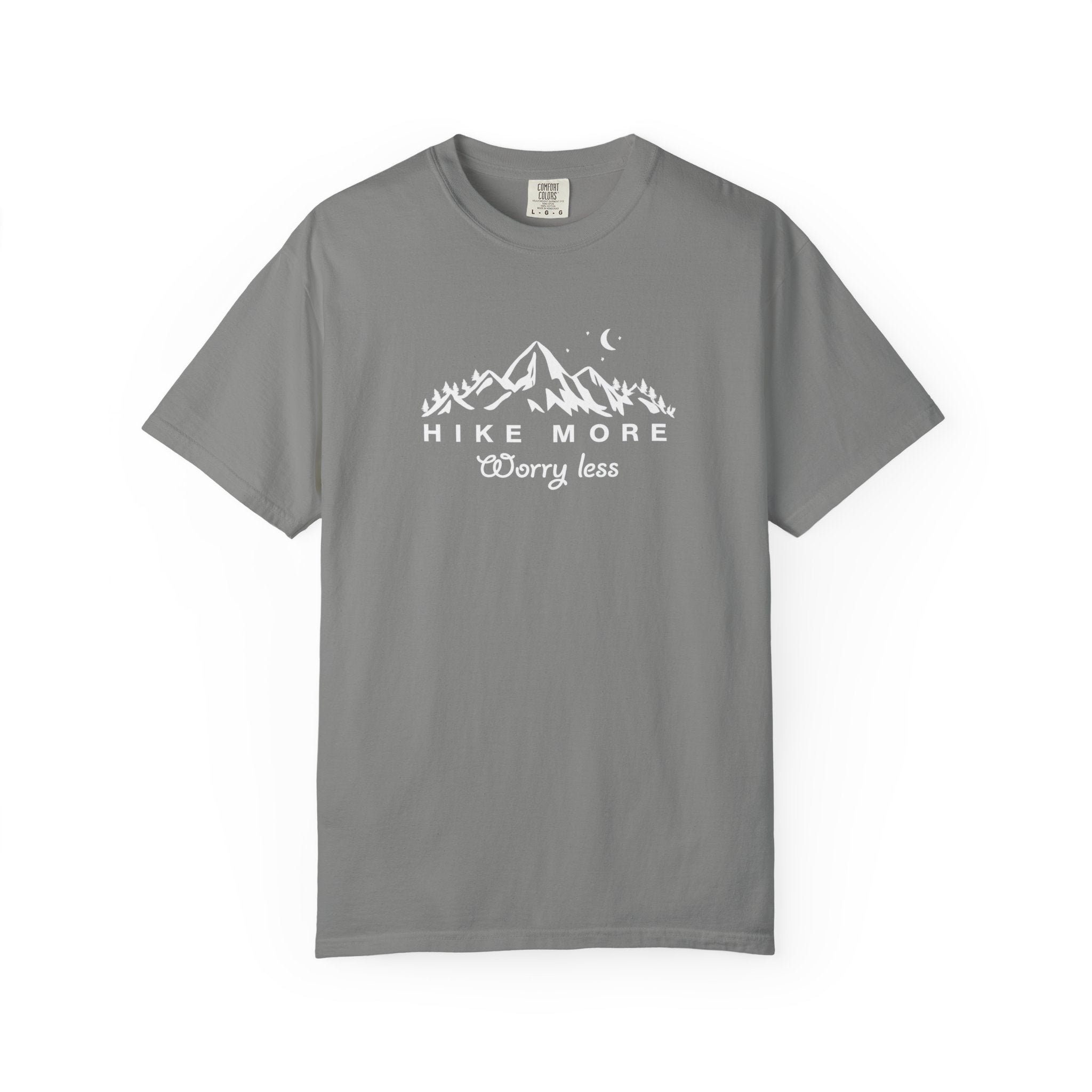 Hike More Worry Less Shirt Hiking TShirt | Outdoor Adventure Tee | Mountain Nature Lover Gift | Hiking Tee | 7 colors - 100% cotton