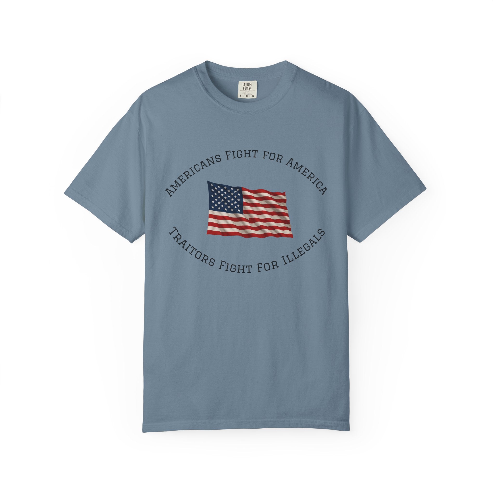 Patriotic American Flag Shirt | Bold USA Statement Tee | Freedom Graphic T-Shirt | Gift for Patriots | 5 colors - 100% cotton