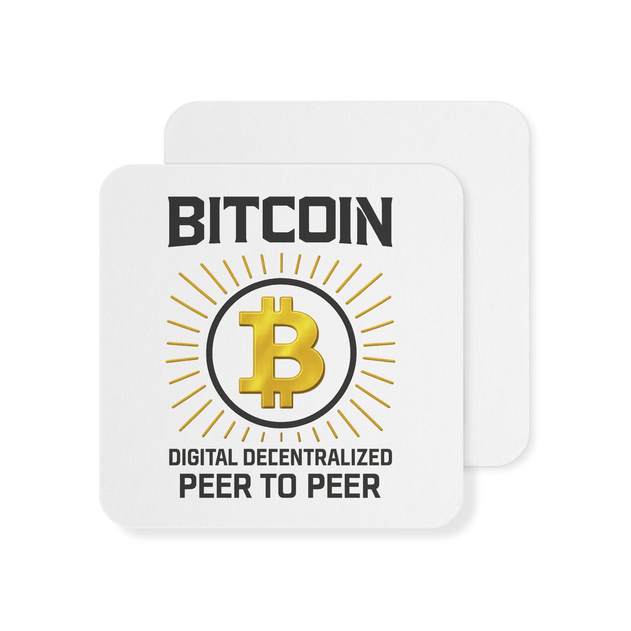Bitcoin Themed Coasters - Set of 50 or 100 - Bitcoin in Every Sip!