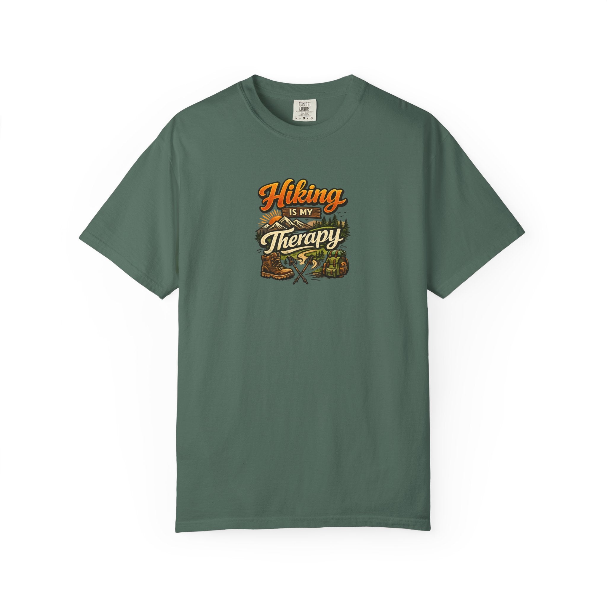 Hiking Is My Therapy Shirt | Funny Hiking T-Shirt | Outdoor Lover Gift | Nature Adventure Tee | Hiker Trail Shirt | 7 colors - 100% cotton