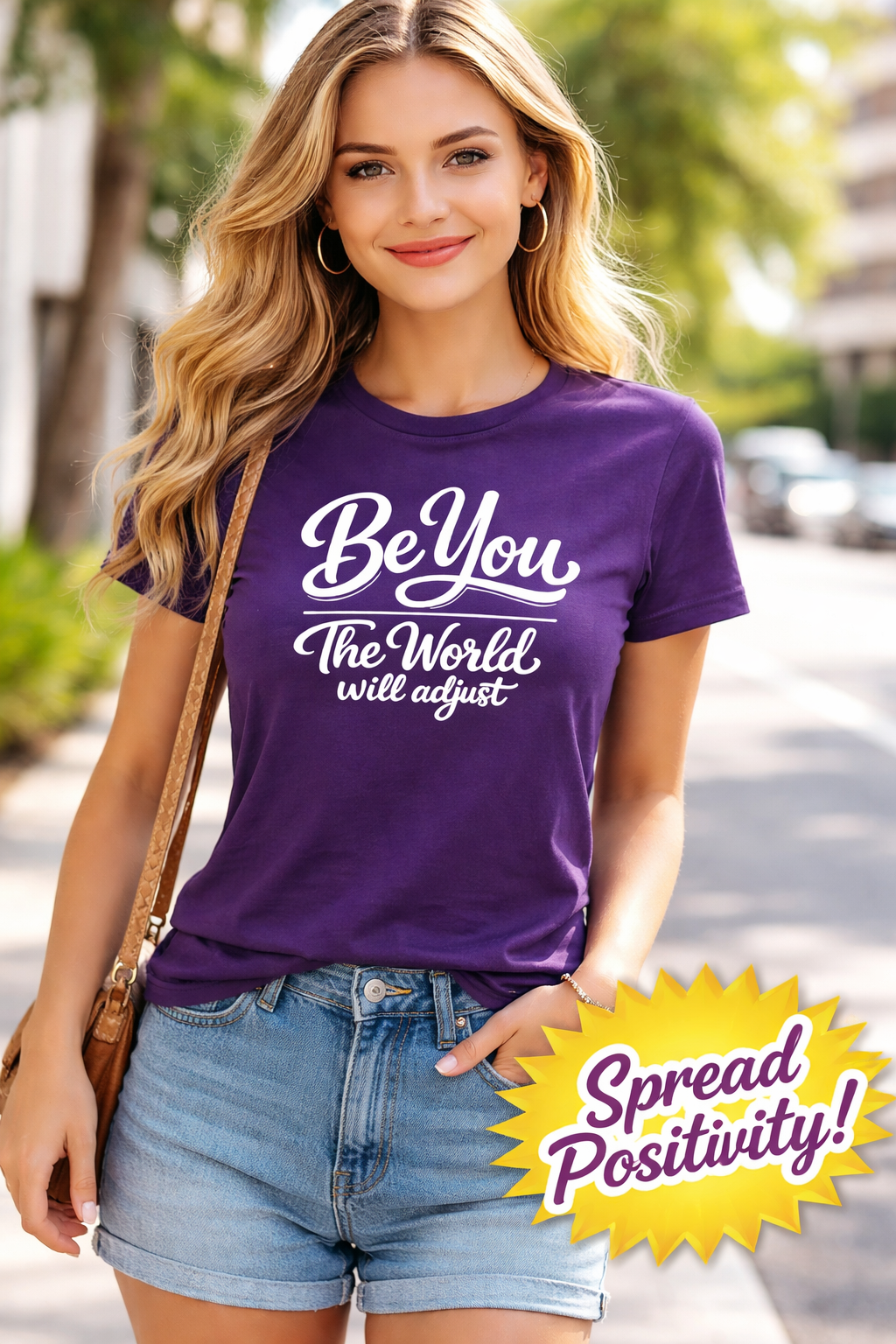 Be You The World Will Adjust Shirt | Inspirational Quote T-Shirt | Positive Message Tee | Confidence Self Love Gift | 6 colors - 100% cotton