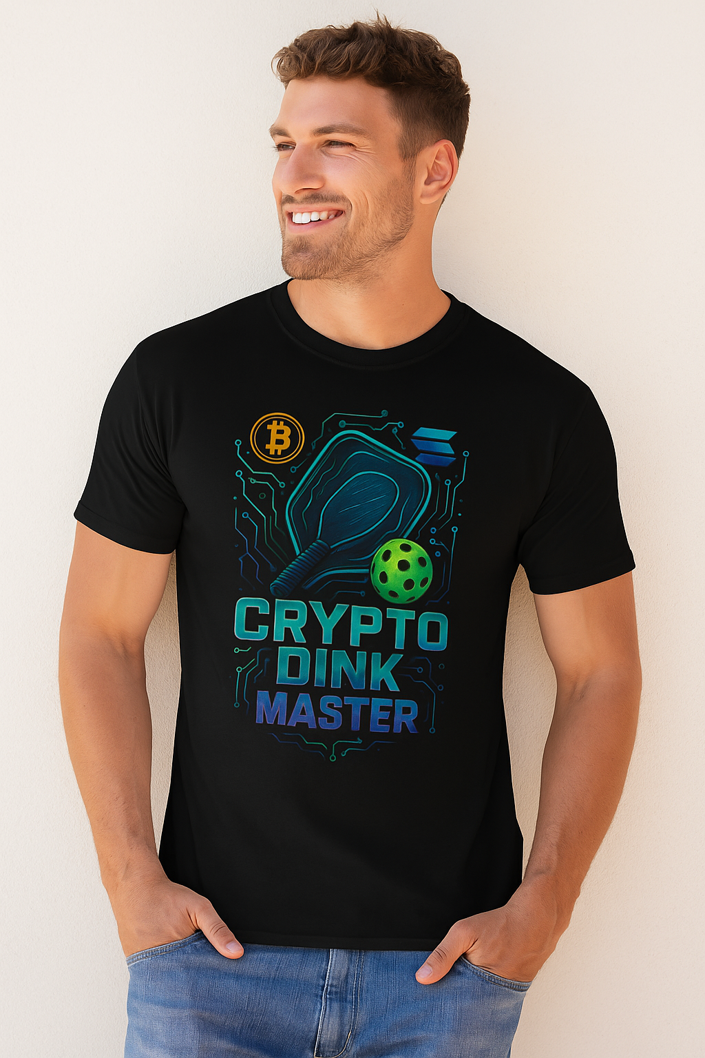Whale of the Pickleball Court Dink Master Bitcoin T-Shirt tee | 7 colors - 100% cotton