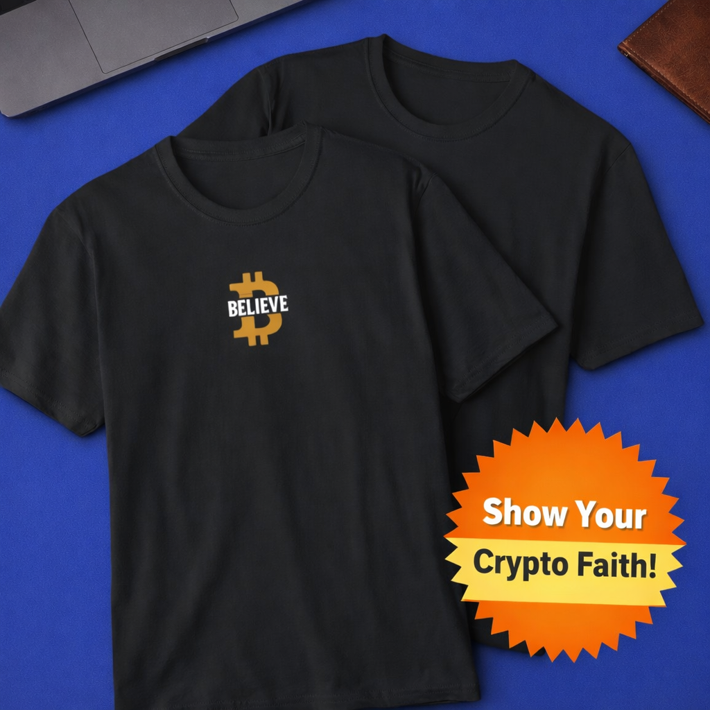 Believe in Bitcoin T-Shirt Tee | Wear the Movement with Bold Faith in the Future l 5 colors - 100% cotton