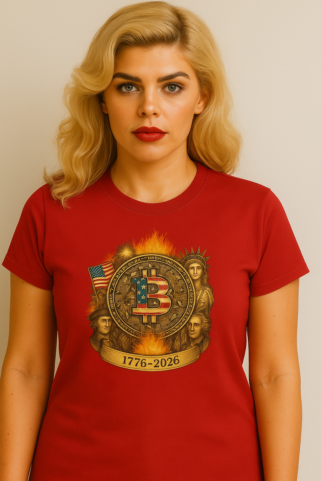 Bitcoin Patriotic Power T-Shirt Tee |American Crypto Revolution | 6 colors - 100% cotton