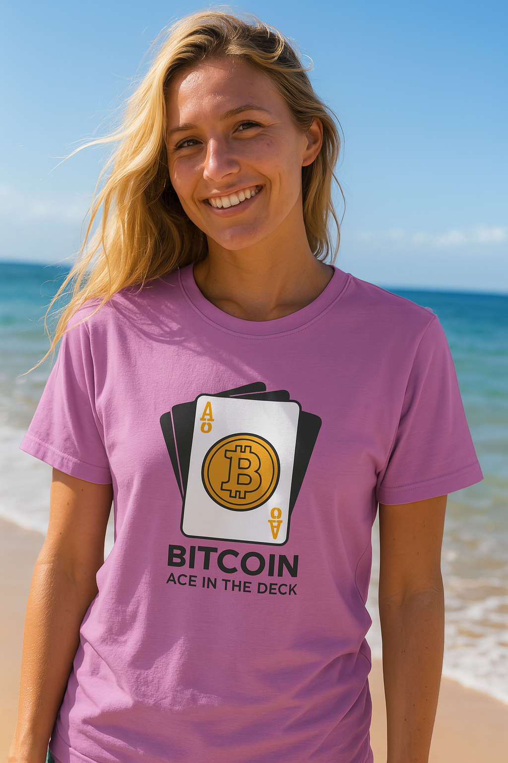 Bitcoin Ace in the Deck T-Shirt | Bold Crypto Statement Tee for Bitcoin Enthusiasts | 7 colors - 100% cotton