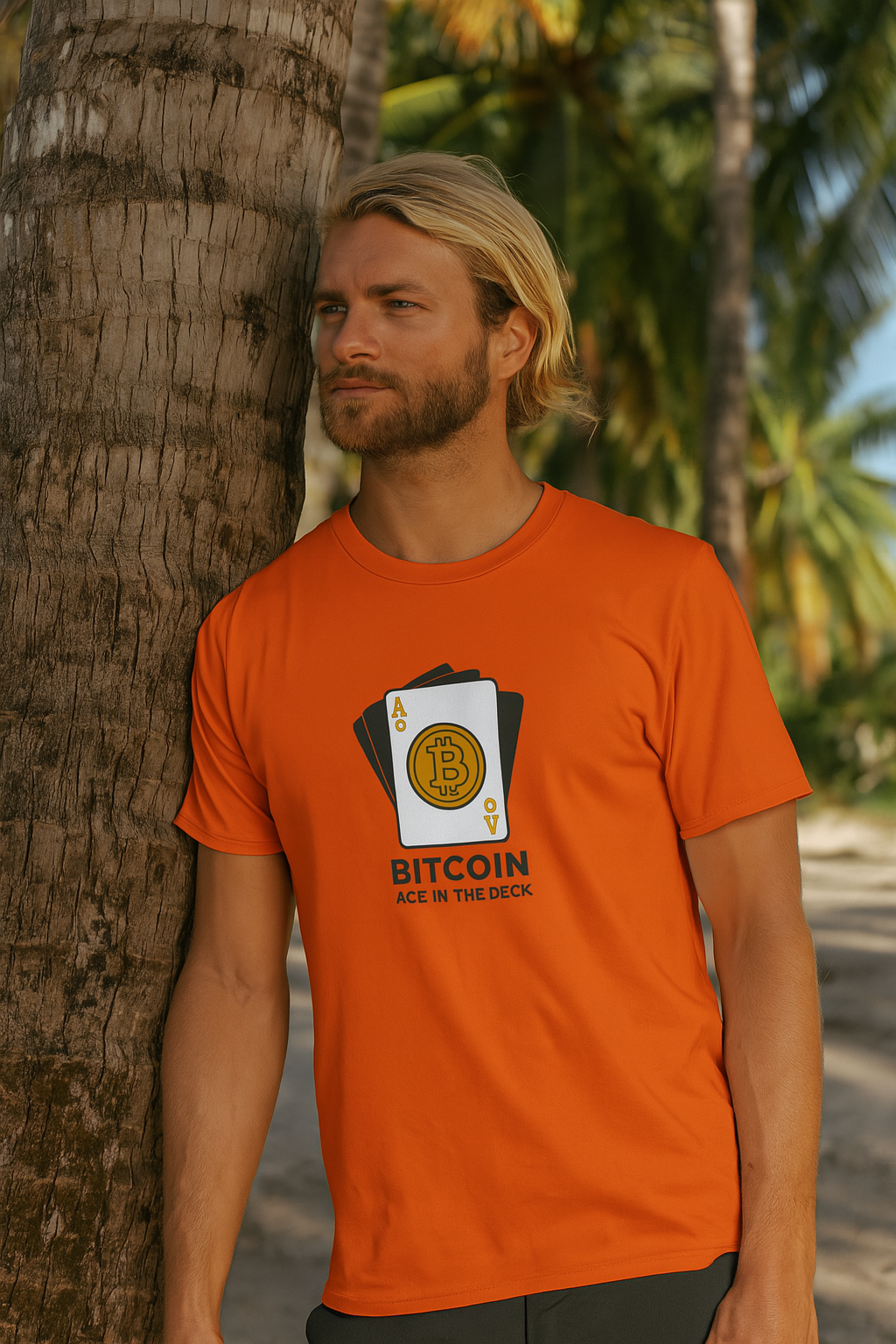 Bitcoin Ace in the Deck T-Shirt | Bold Crypto Statement Tee for Bitcoin Enthusiasts | 7 colors - 100% cotton